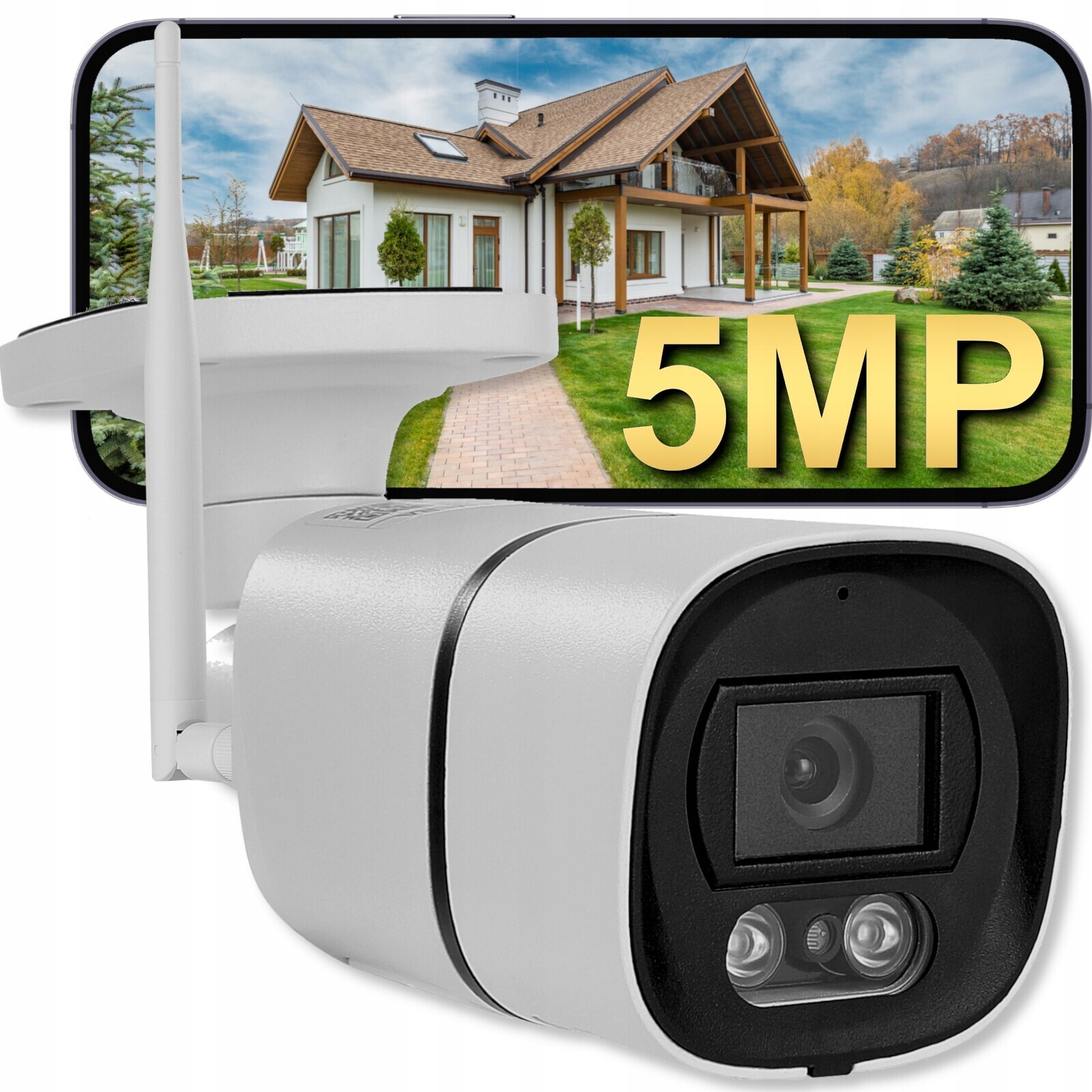 Venkovní Ip kamera Wifi Full Hd 4x Zoom Kovová 5MPx Oznámení 1960p