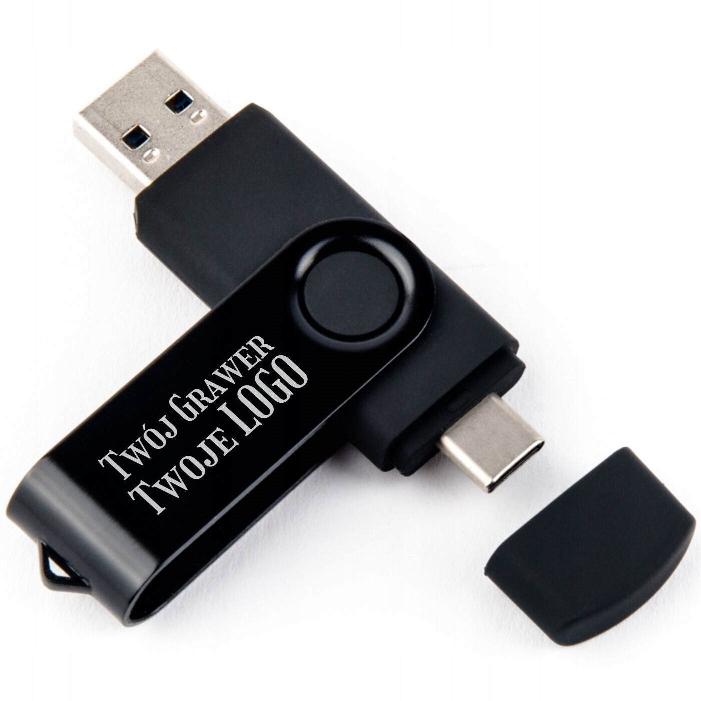 Pendrive 128 Gb 3.0 Usb-c Typ C Černý Gravírování Vaše Logo Gadget Pro Firmu