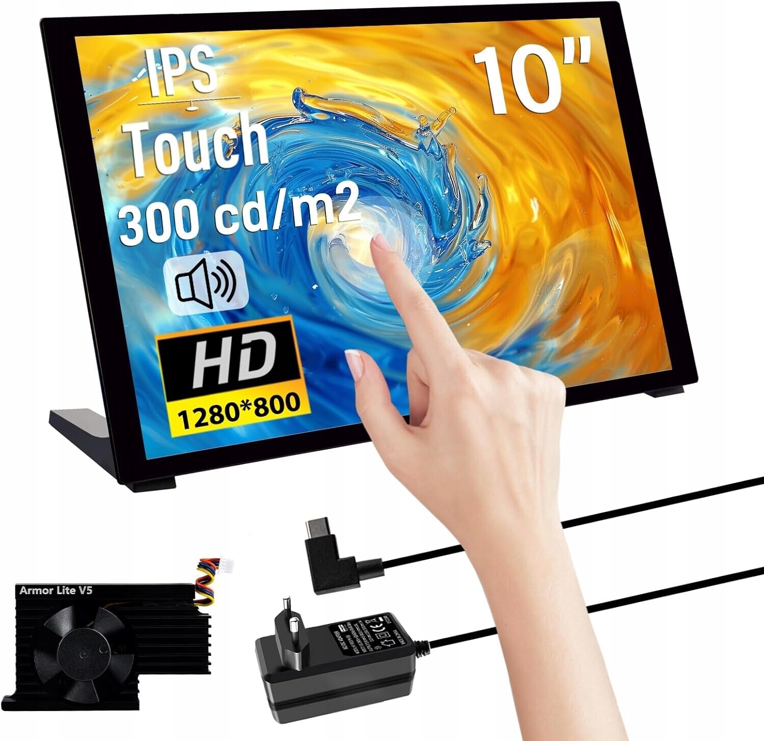 GeeekPi 10,1palcový kapacitní dotykový displej pro Raspberry Pi 5 1280X800