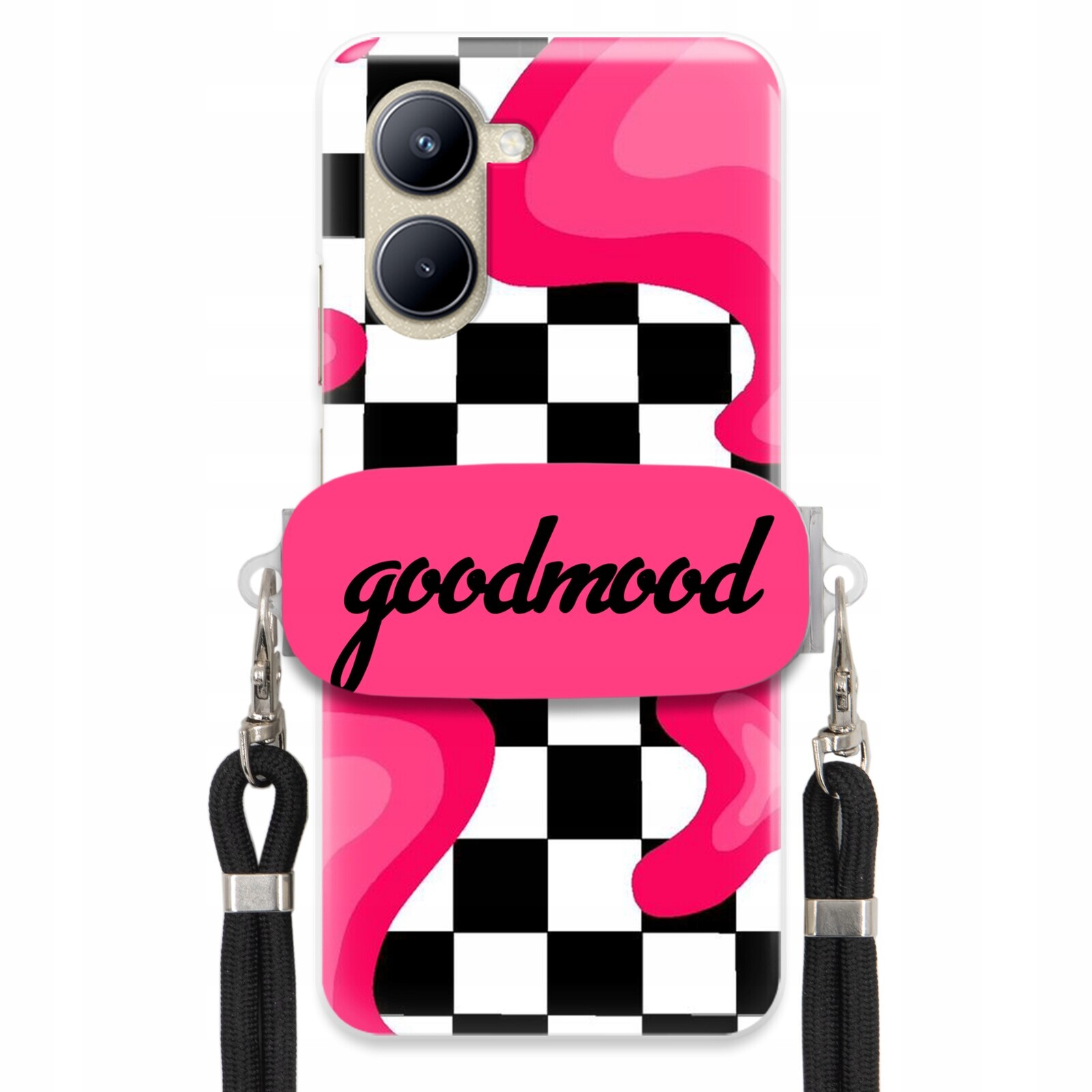 Pouzdro Pro Realme C33 Set Case Držák Na Vodítko Černý Pro Teenagery Splash