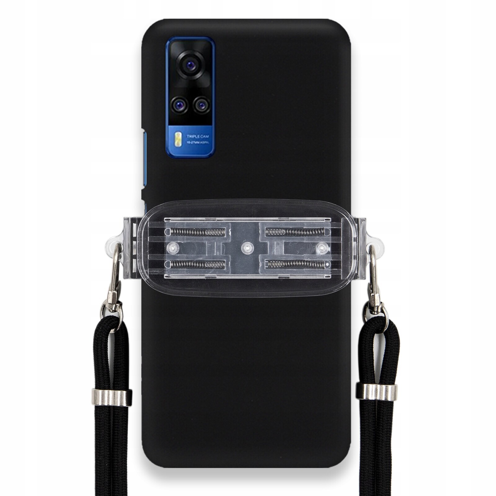 pouzdro na Vivo Y51A Smooth Case Ochrana Univerzální Držák Černá Šňůrka