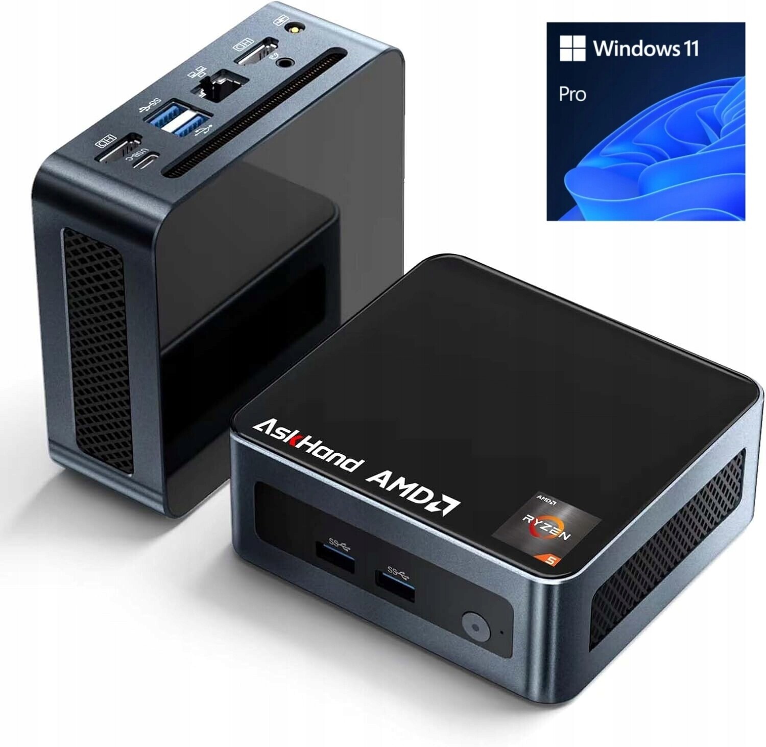 Mini Počítač Pc AskHand Ryzen 5 5500U 6C/12T 16GB DDR4 512GB Ssd Win11 Pro