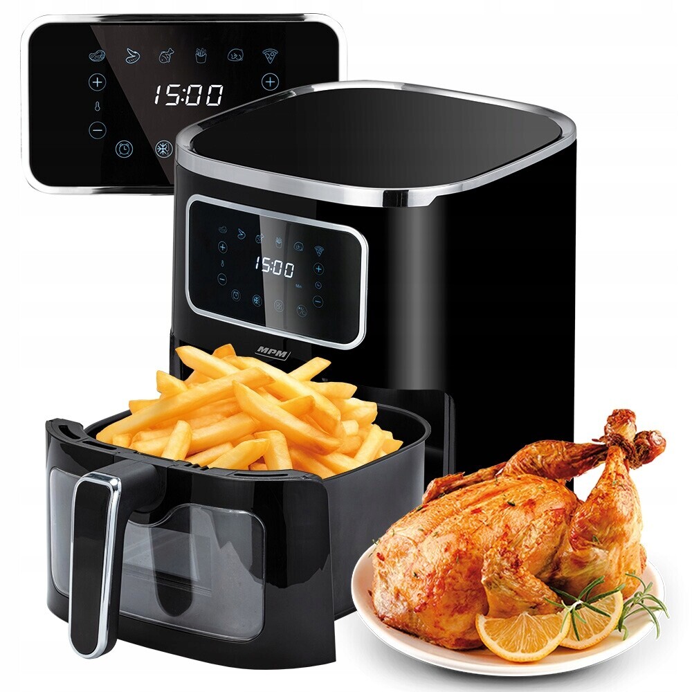 Fritéza bez tuku air fryer 5l černá Mpm MFR-09