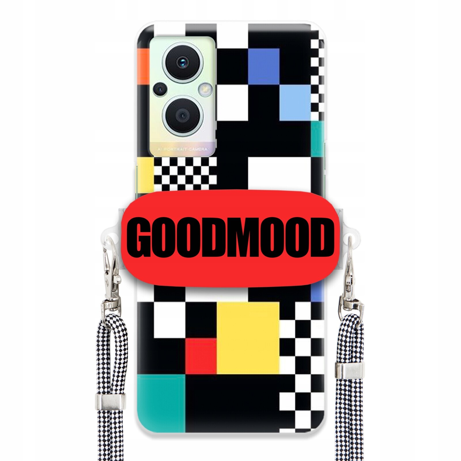 Pouzdro Pro Oppo Reno 8 Lite Case Držák Na Vodítko Zebra Telefonu Pixelart MIX Wz