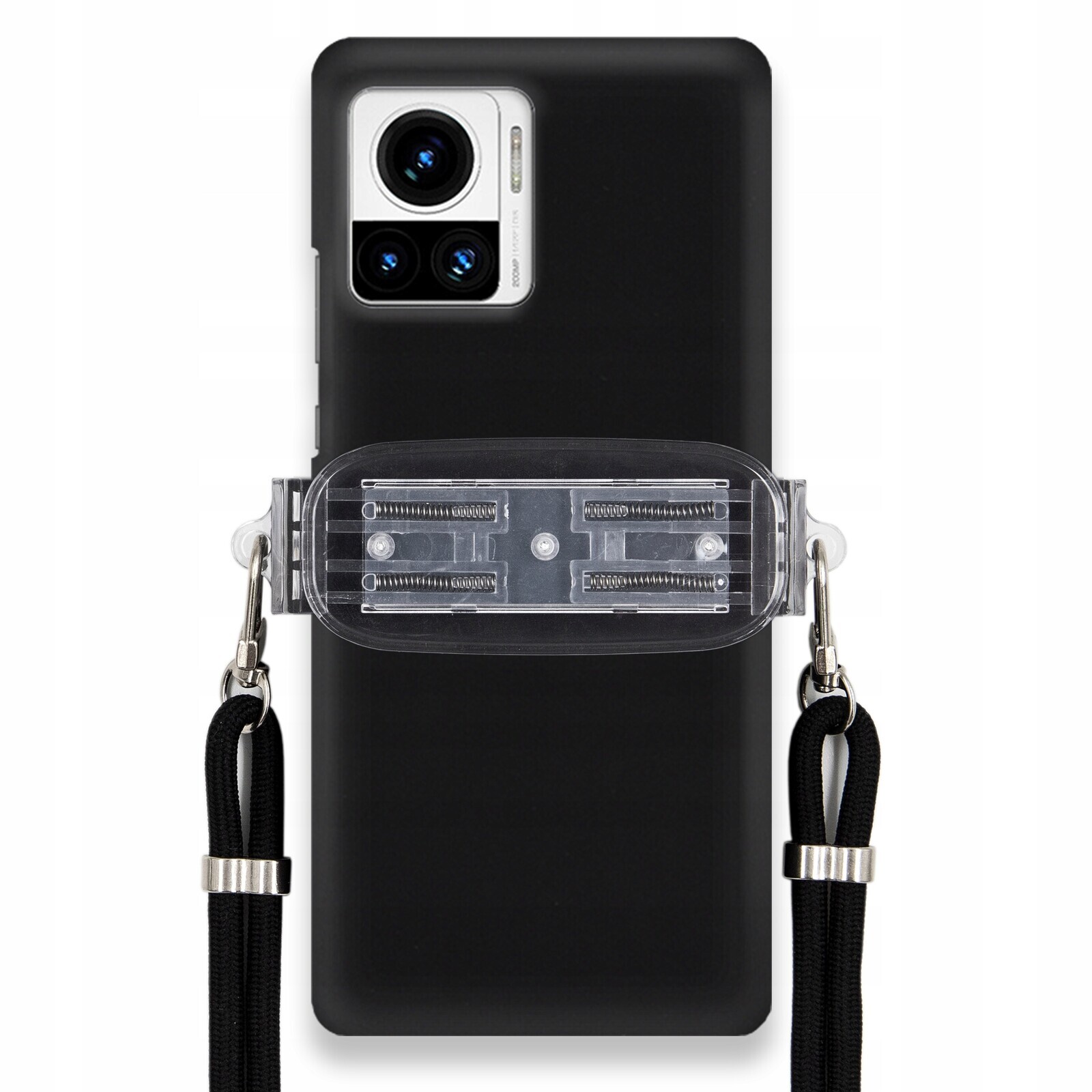 Pouzdro Pro Motorola Edge 30 Ultra Matný Pouzdro Univerzální Držák Černá Šňůrka