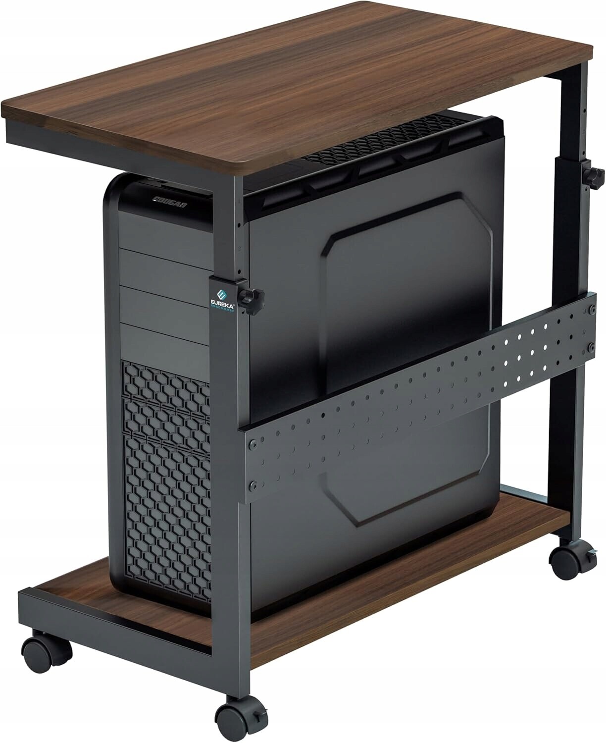 Počítačový Vozík Eureka Ergonomic S Nastavitelným Podstavcem Atx S Kolečky