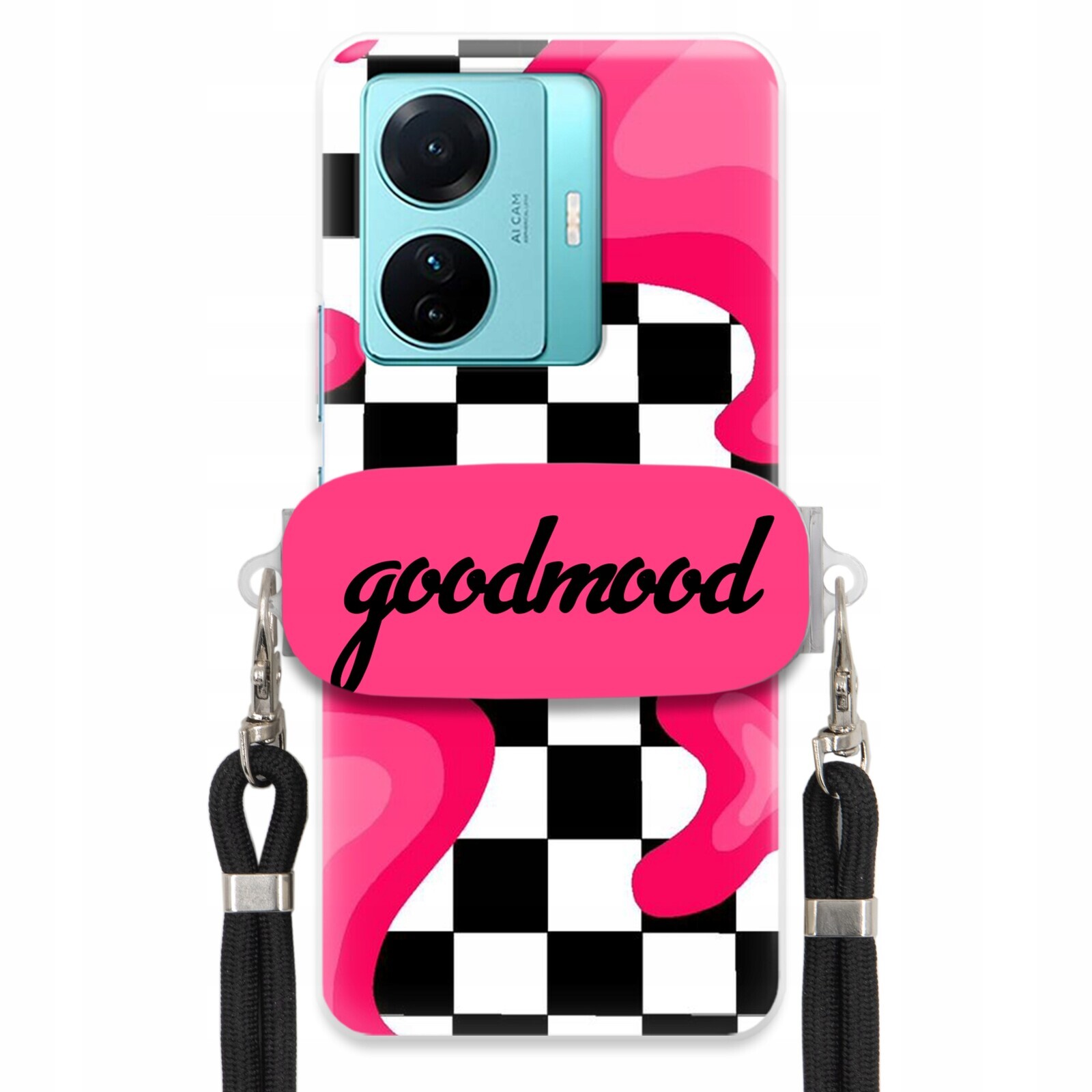 pouzdro na Vivo S15 E Sada Case Držák Na Vodítko Černá Pro Teenagery Splash