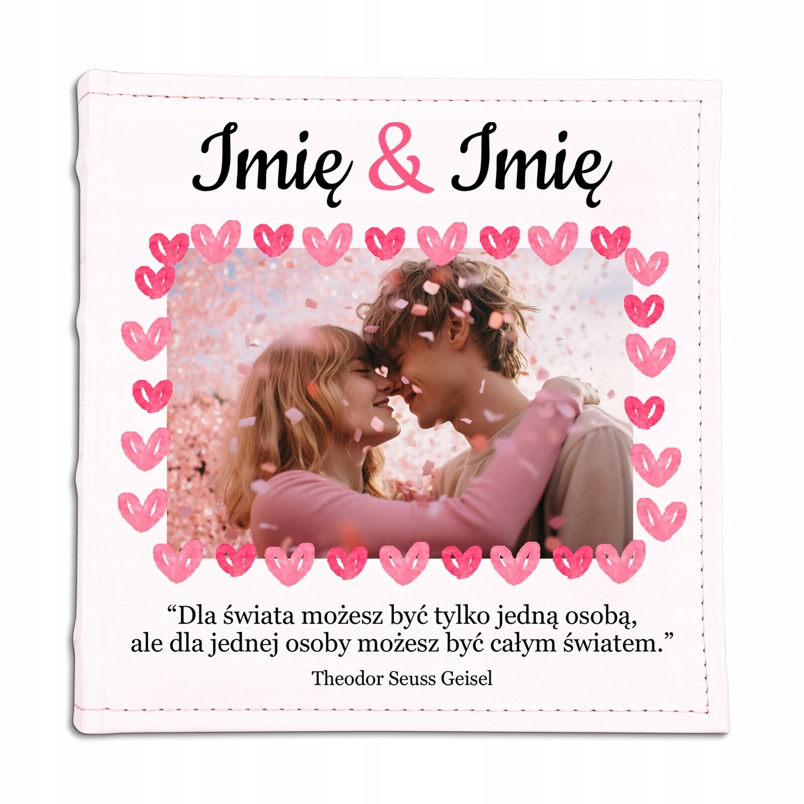 Kožené album Personalizovaný Dárek pro pár Jméno a příjmení Vaše fotografie