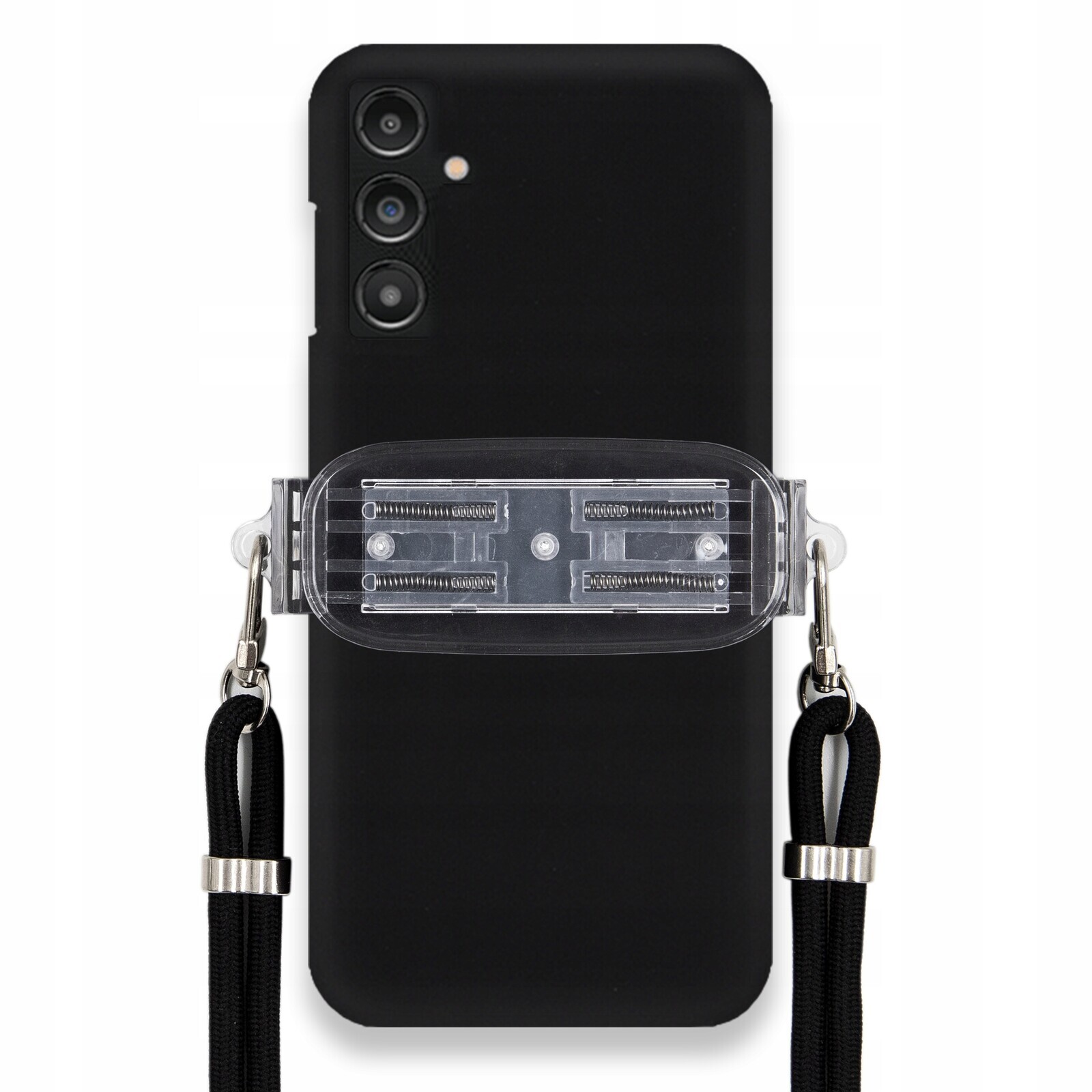 Pouzdro Pro Samsung A14 5G Smooth Černé Pouzdro Univerzální Držák Černá Šňůra