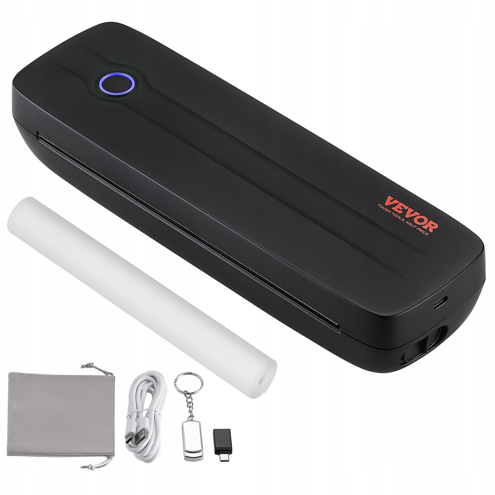 Vevor Mobilní Termální Tiskárna Bluetooth 2600MAH 300DPI Přenosná