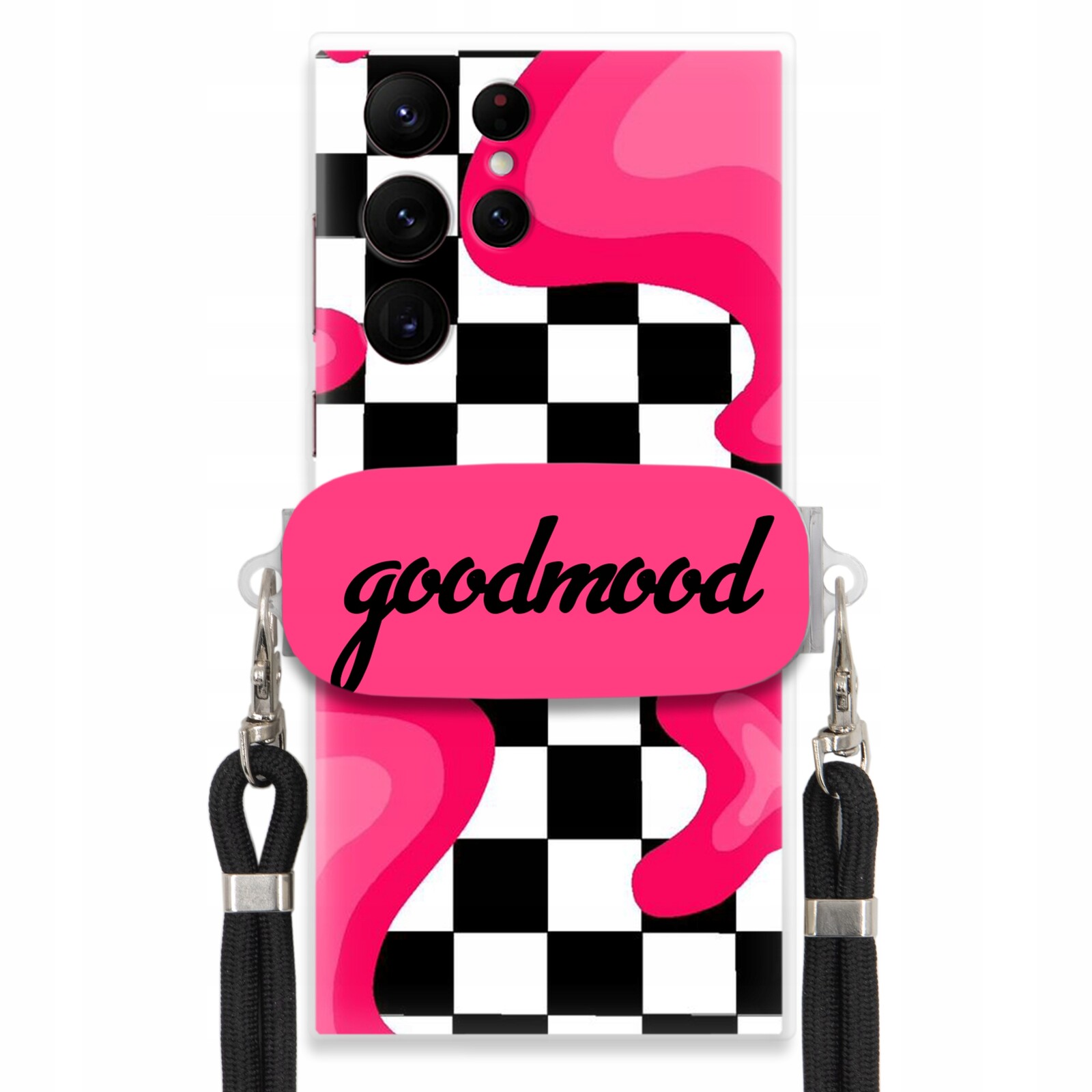 Pouzdro Pro Samsung S22 Ultra Sada Pouzder Držák Na Vodítko Černá For Teen Splash