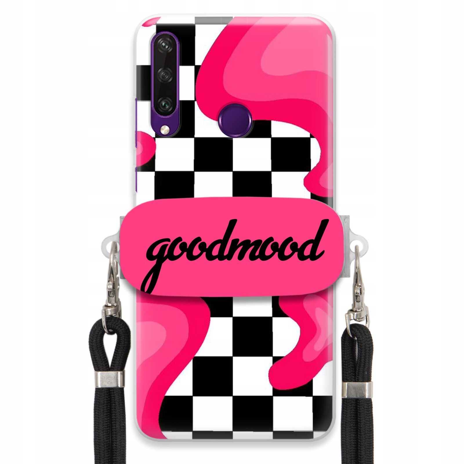 Pouzdro Pro Huawei Y6P Sada Case Držák Na Vodítko Černá Pro Teenagery Splash