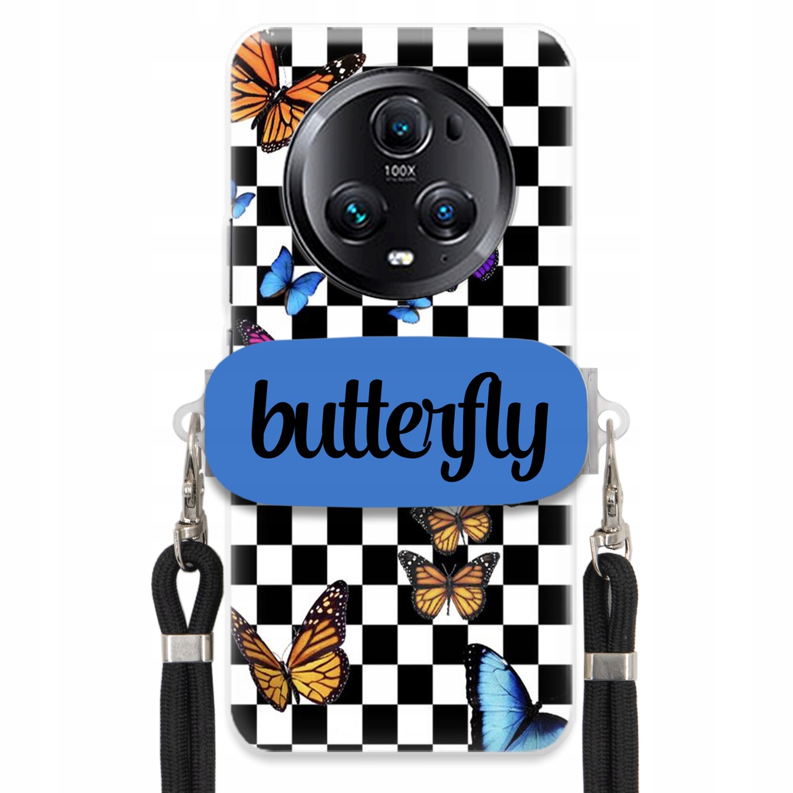 Pouzdro Pro Huawei Honor Magic 5 Pro Case Obdélníkový Držák Na Vodítko Butterfly