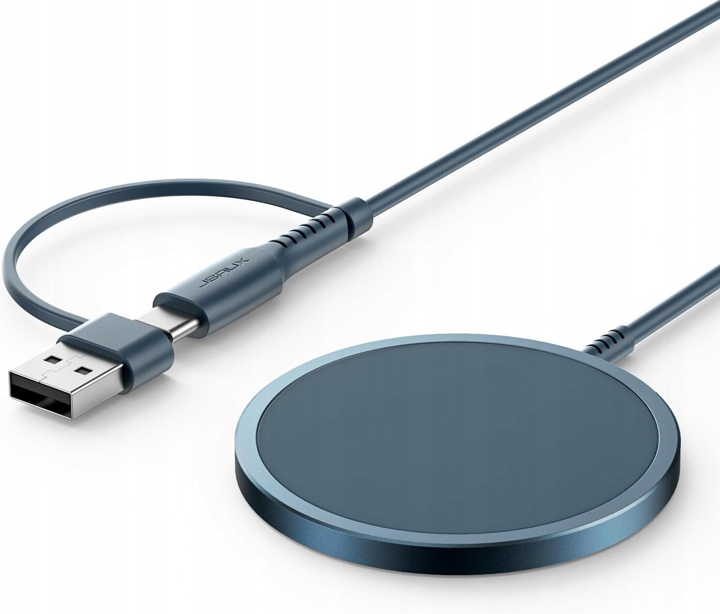 Magnetická nabíječka MagSafe 15W Usb-c Usb-a Modrá, hliník