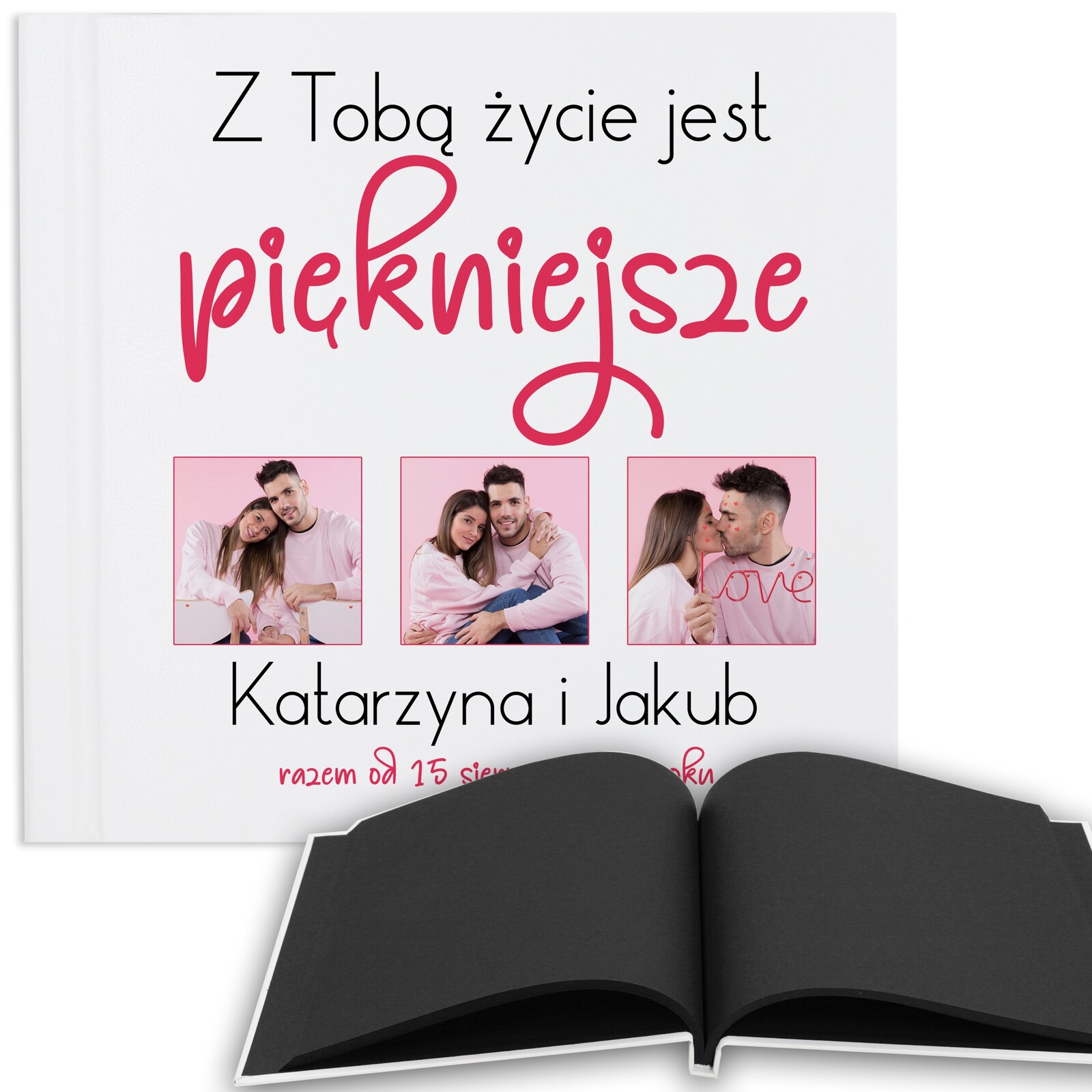 Fotoalbum Dárek K Valentýnu Jména Datum Pro Páry 50 Stran Černé