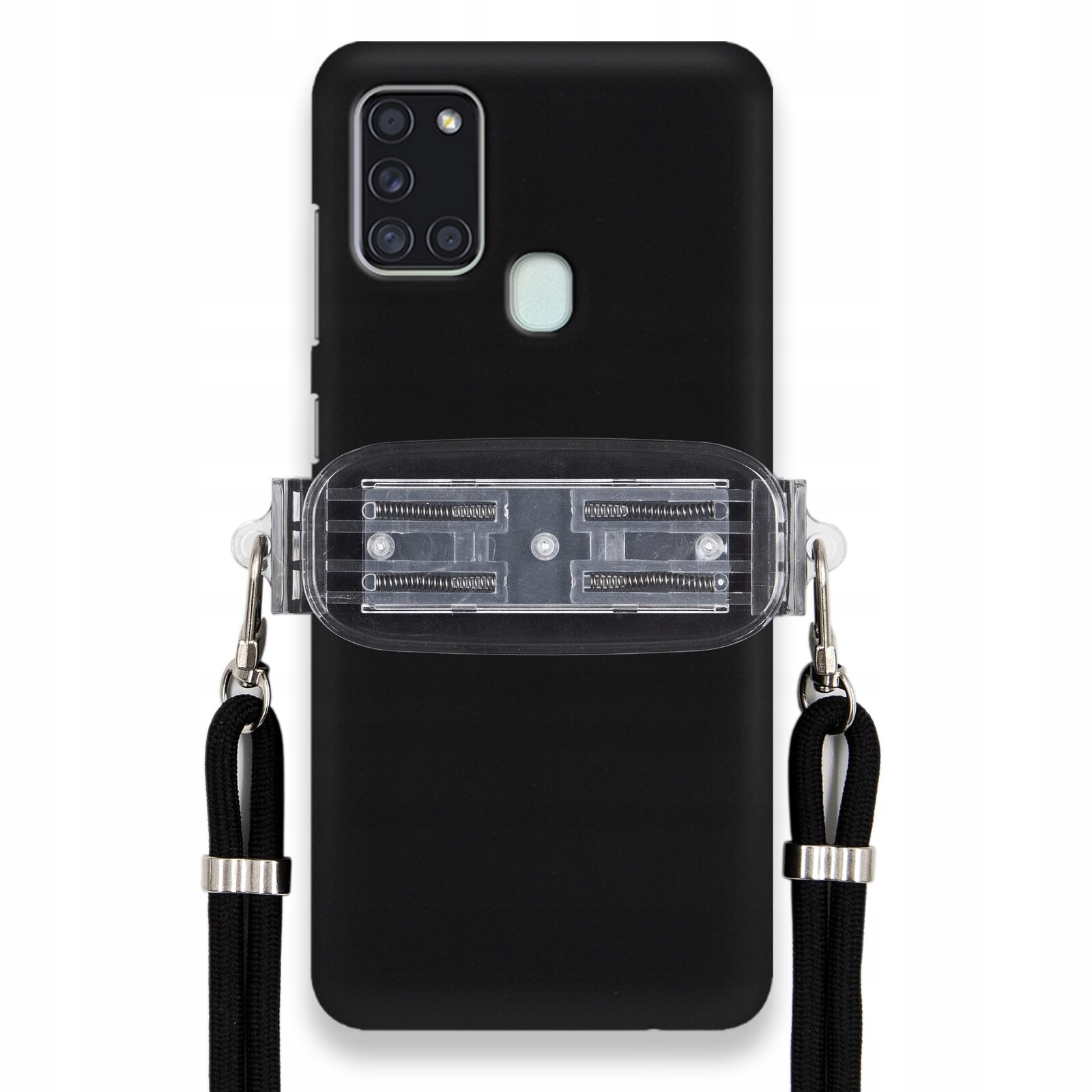 Pouzdro Pro Samsung A21S Smooth Case Ochranná Rukojeť Univerzální Černá Šňůra