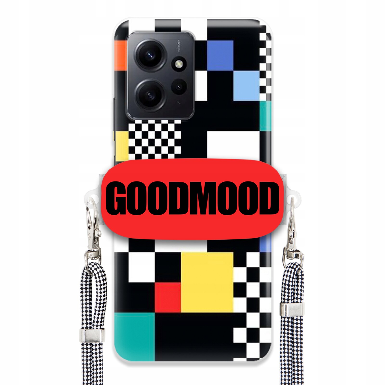 Pouzdro Pro Xiaomi Redmi Note 12 4G Case Držák Na Vodítko Zebra Pixelart MIX Vzorů