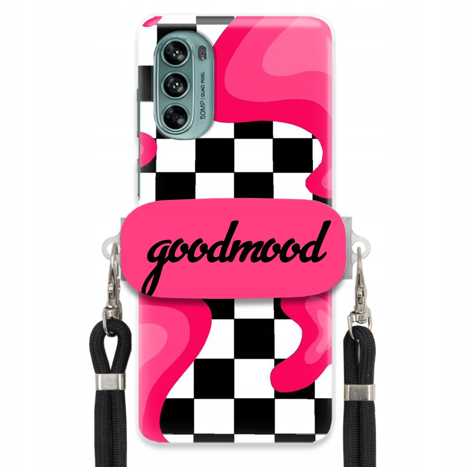 Pouzdro Pro Motorola G62 5G Set Case Držák Na Vodítko Černá For Teen Splash