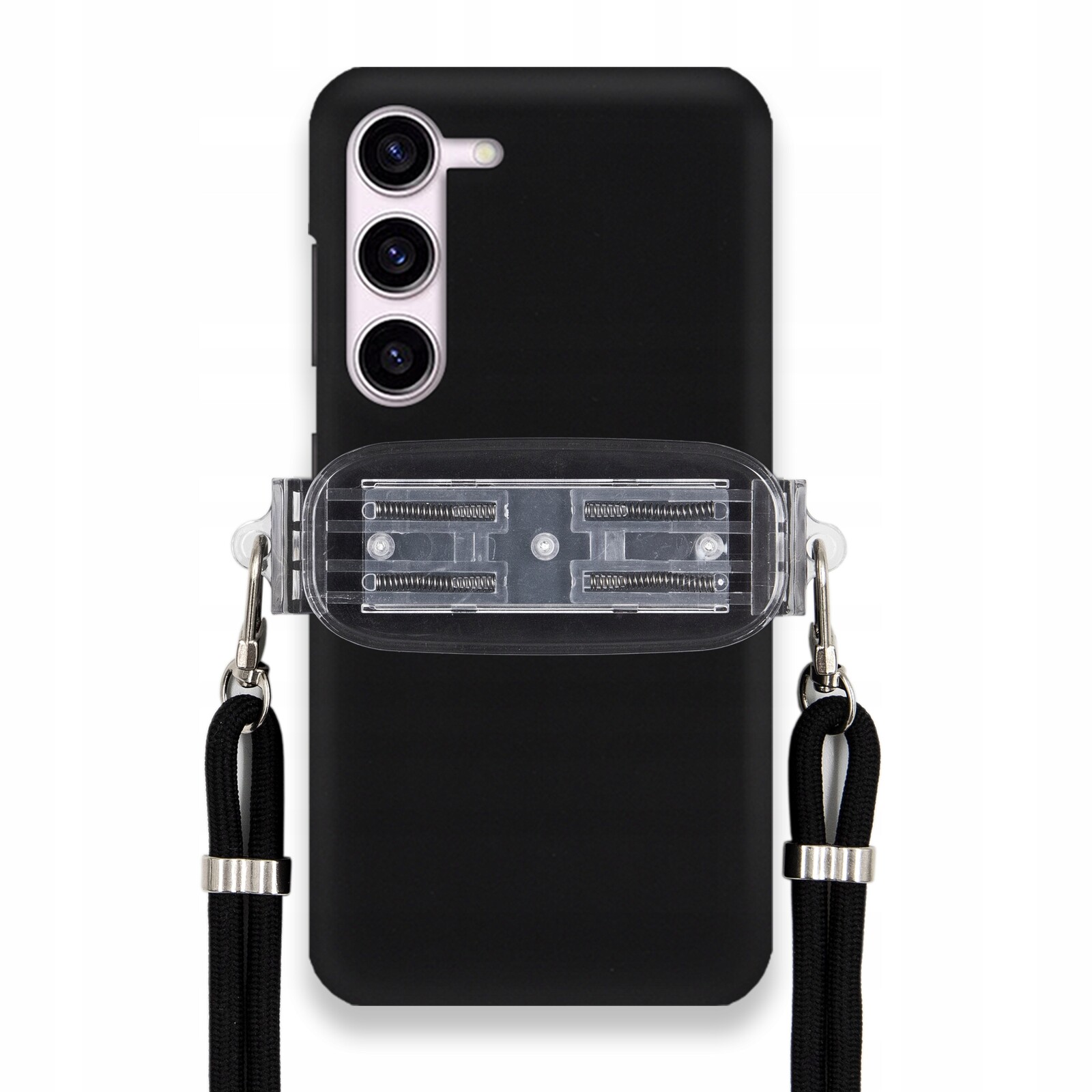 Pouzdro Pro Samsung S23 Smooth Case Ochranný Univerzální Držák Černá Šňůrka