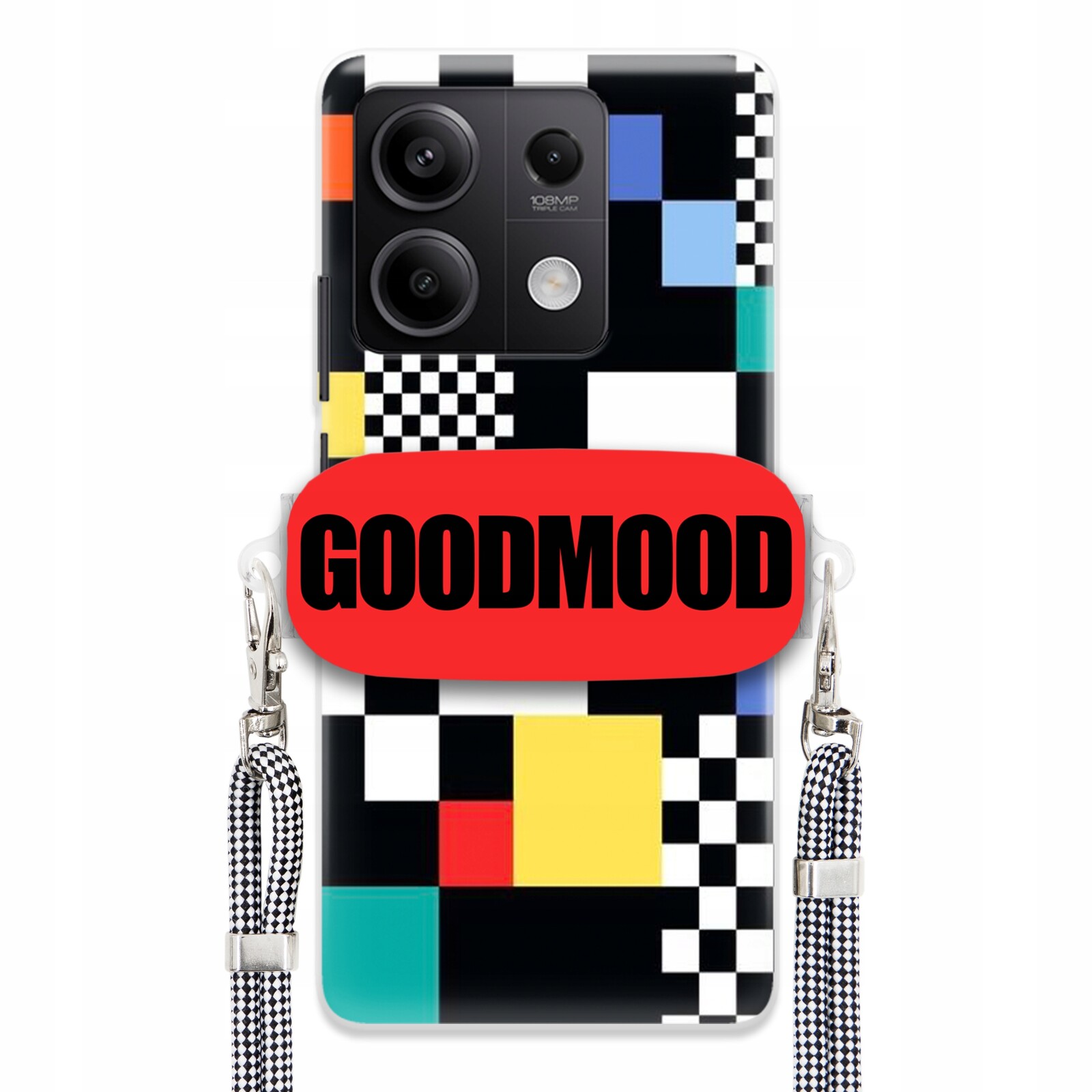 Pouzdro Pro Xiaomi Redmi Note 13 5G Case Držák Na Vodítko Zebra Pixelart MIX Vzorů