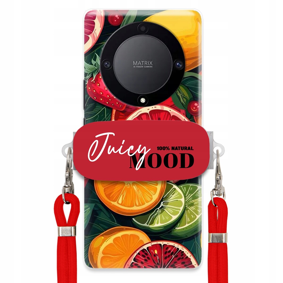 Pouzdro pro Huawei Honor Magic 5 Lite Červené vodítko módní držák Juice Mood