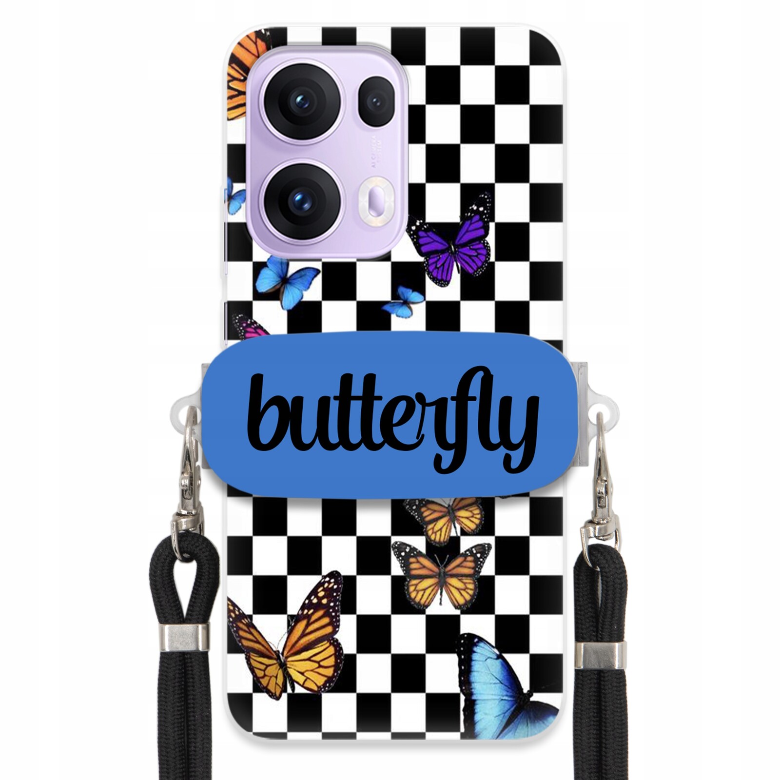 Pouzdro Pro Oppo Reno 13 Pro 5G Case Obdélníkový Úchyt Vodítko Motýli