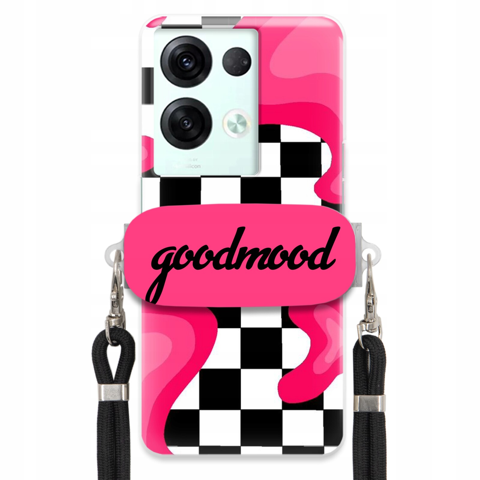 Pouzdro Pro Oppo Reno 8 Set Case Držák Na Vodítko Černý Pro Teenagery Splash