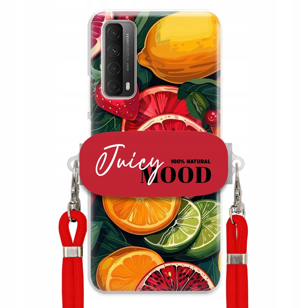 Pouzdro pro Huawei P Smart 2021 Červené vodítko držák Fruit Ovoce Juice Mood