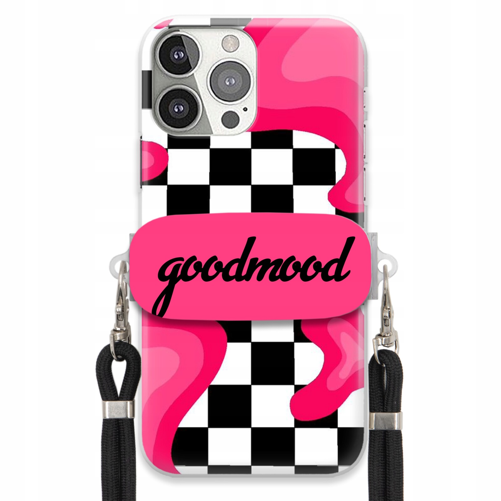 Pouzdro Pro Iphone 13 Pro Sada Pouzdro Držák Smyčka Černá For Teen Modne Splash