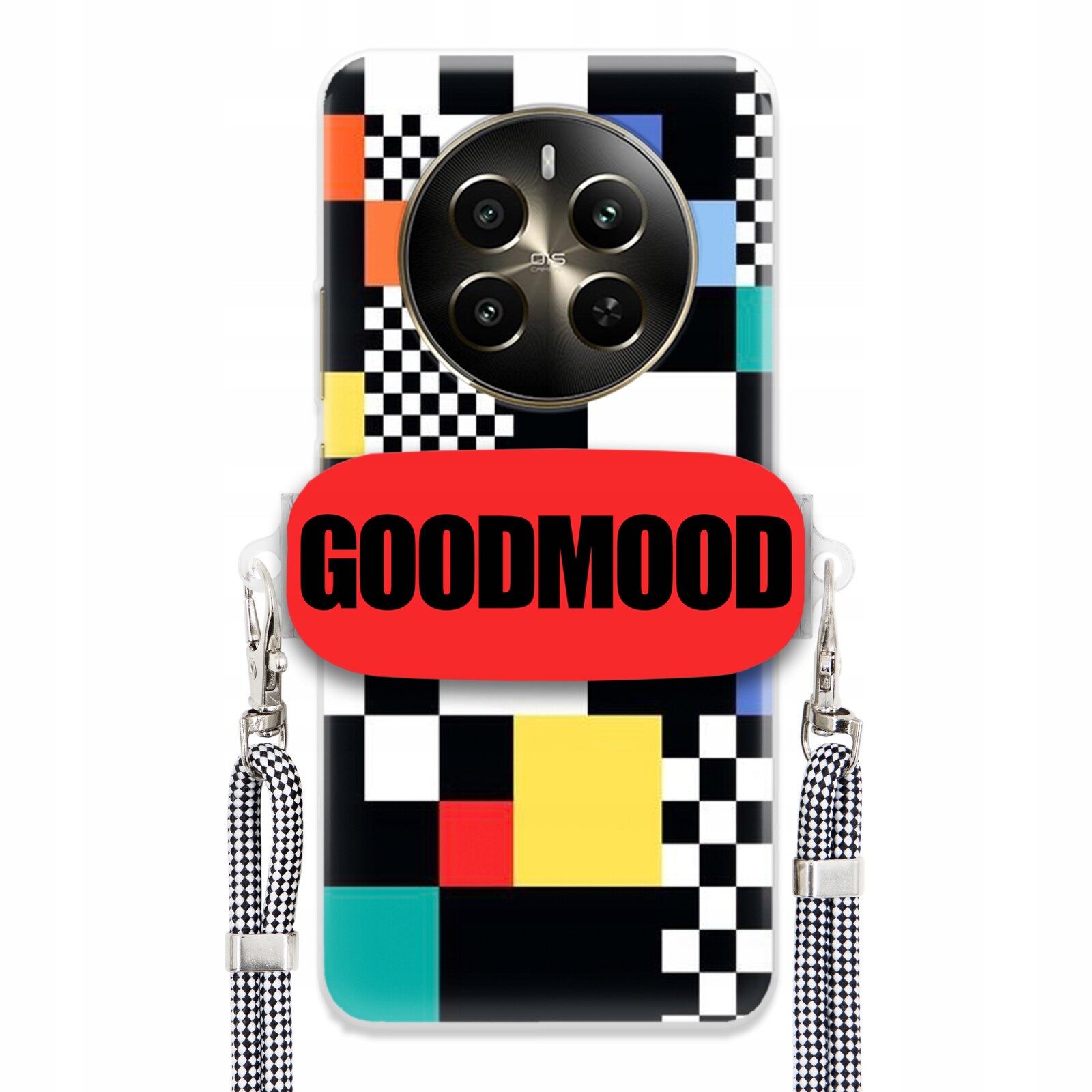 Pouzdro Pro Realme 12 Plus 4G Case Držák Na Vodítko Zebra Telefonu Pixelart MIX Wz