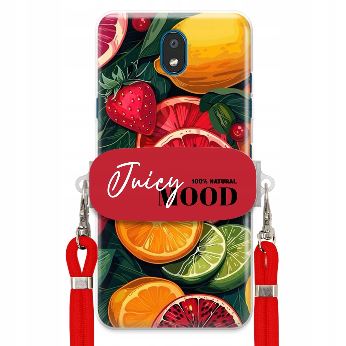 Pouzdro pro Lg K30 2019 Červené vodítko Crossbody+ Držák Módní Juice Mood Ovoce