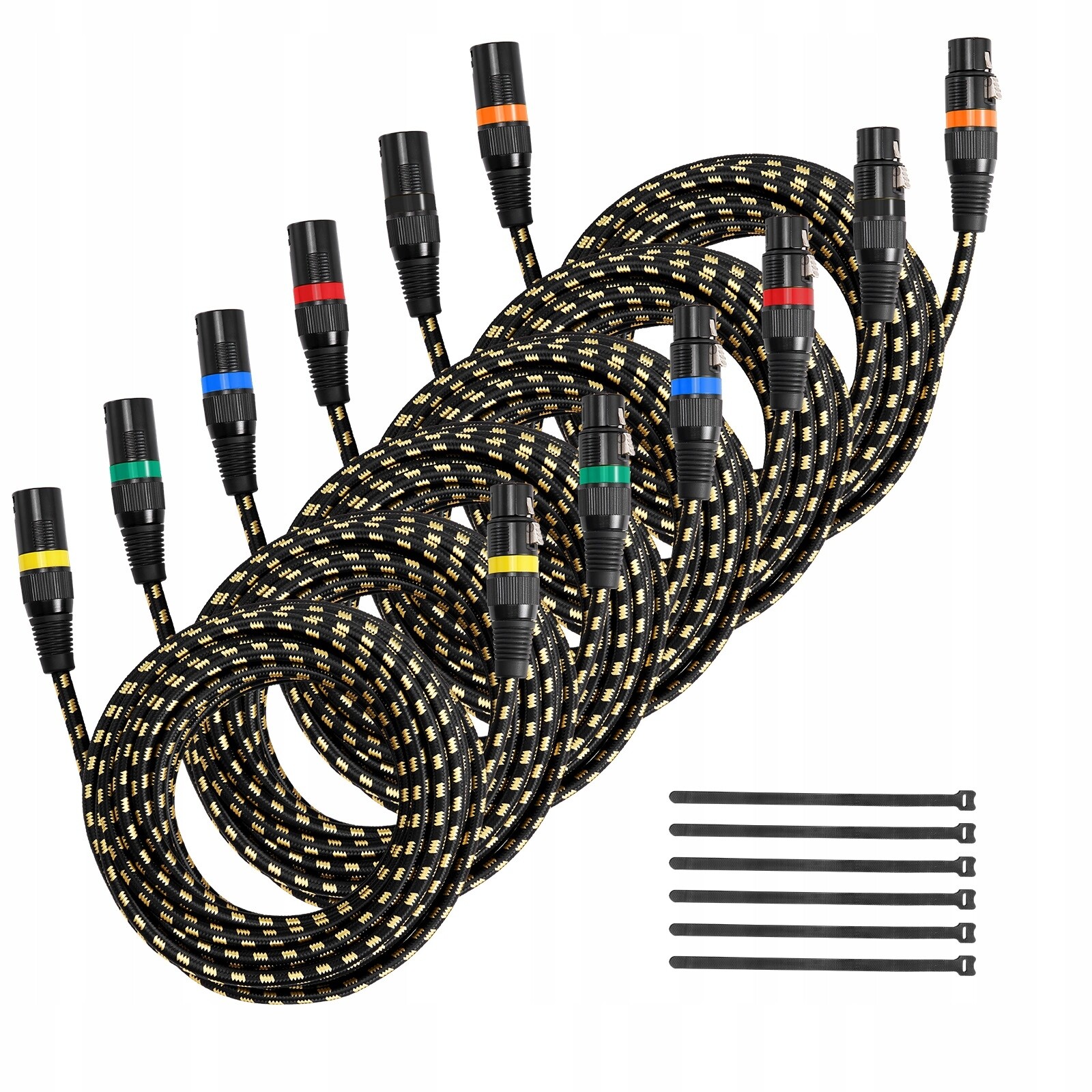 Vevor Kabel Xlr 7 62 M 6 Ks, Stíněný, Vyvážený Mikrofonní DMX