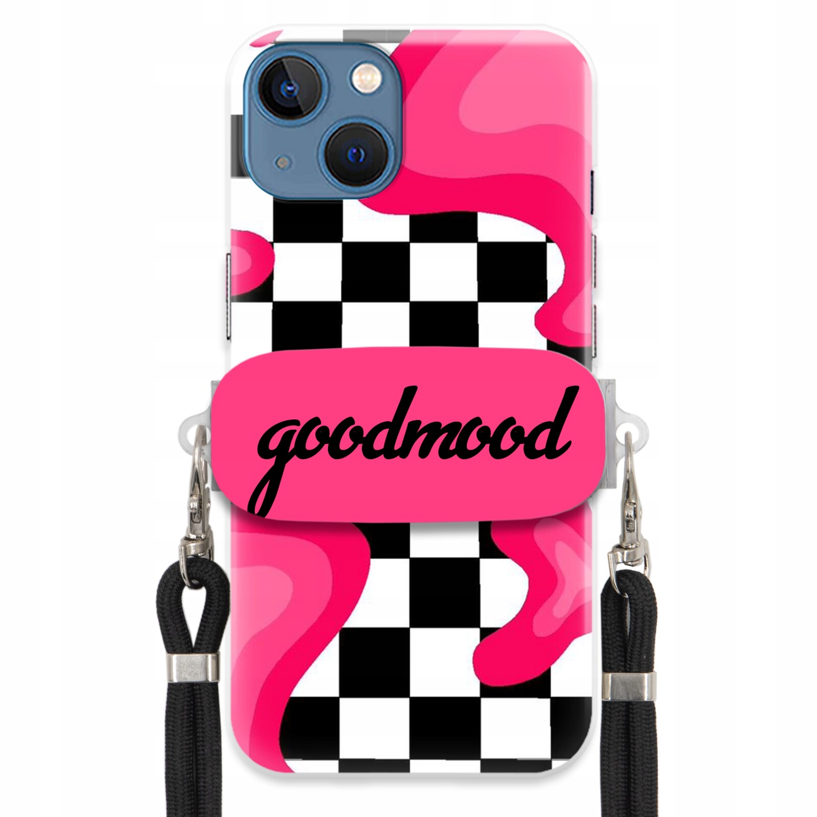 Pouzdro Pro Iphone 14 Set Case Držák Smyčky Černá Pro Dospívající Splash