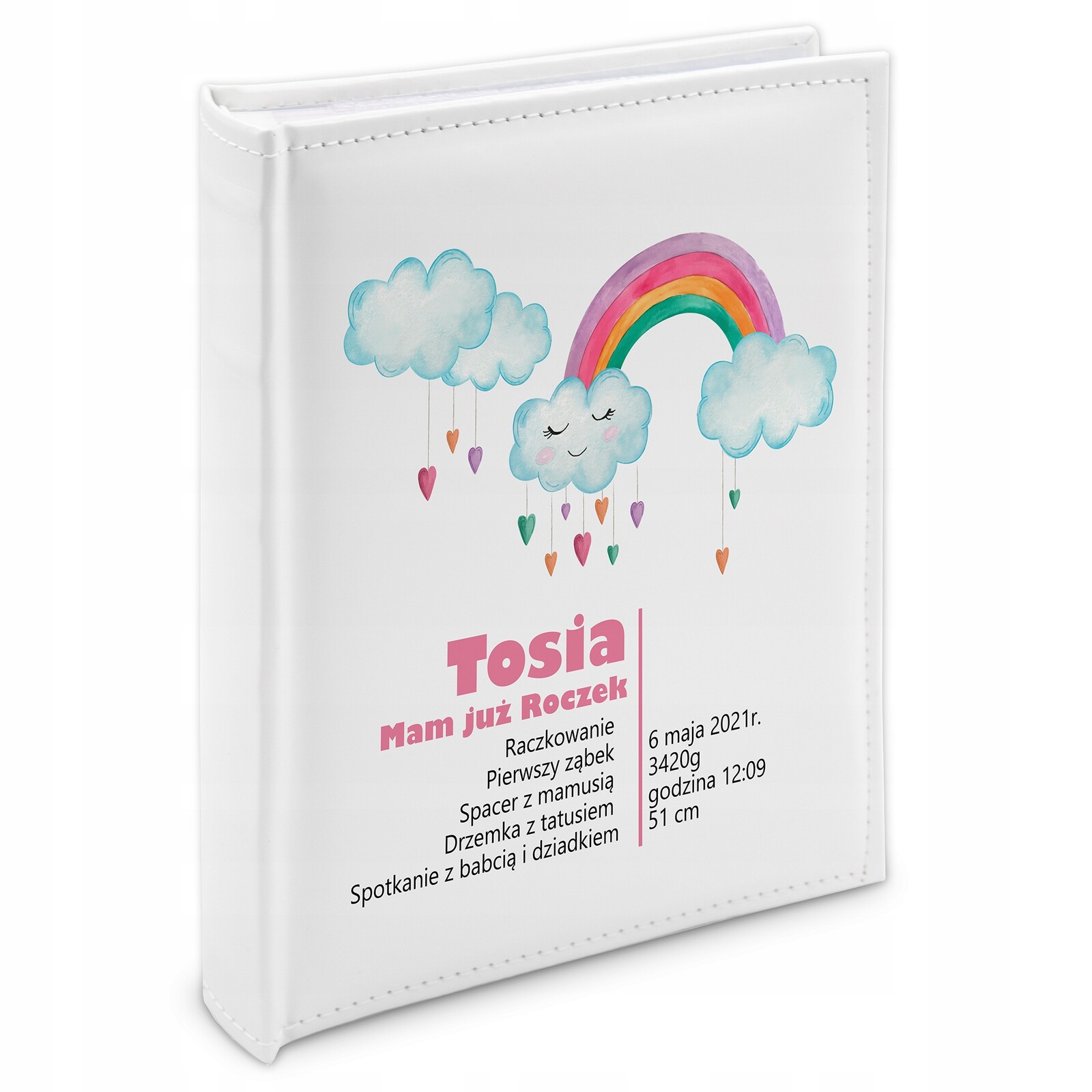 Bílý Album Jako Dárek Křest Jméno Ekokůže Šitý