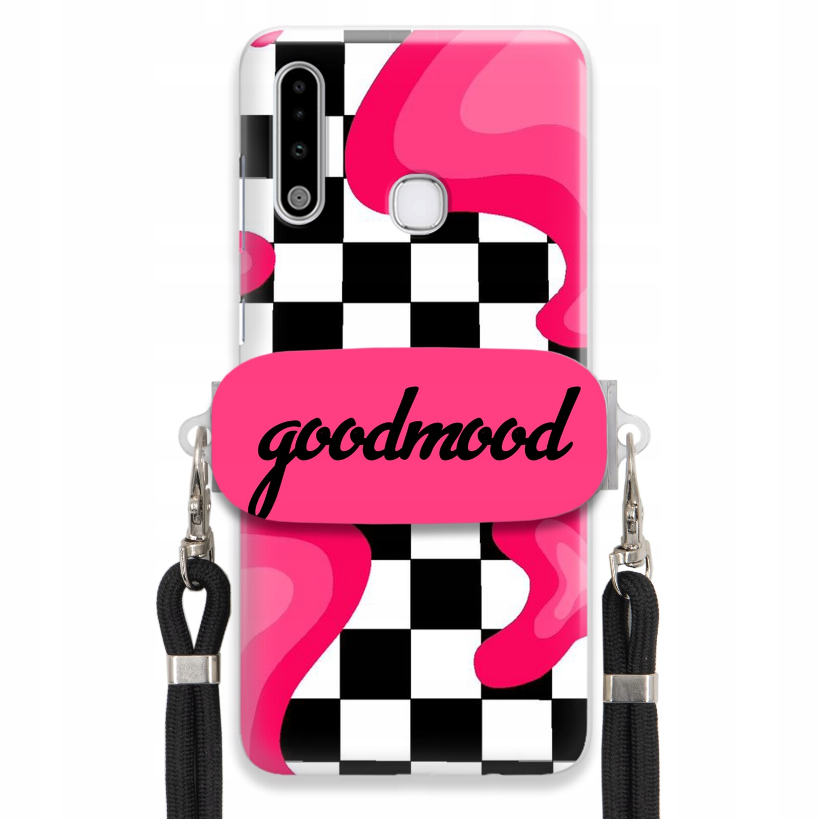 Pouzdro Pro Samsung A70e Sada Case Držák Smyčky Černá Pro Teenagery Splash