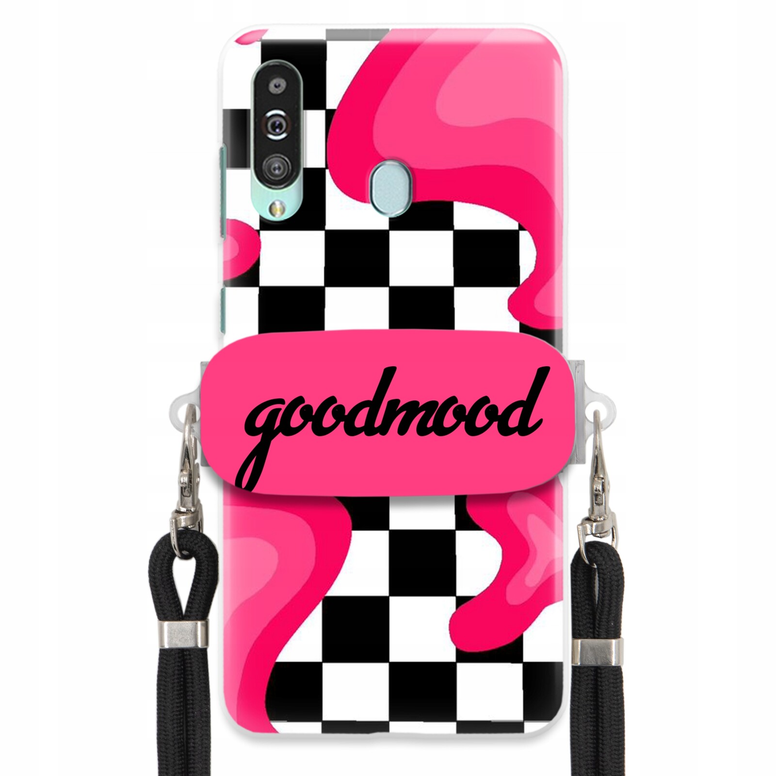 Pouzdro Pro Samsung A60 Sada Case Držák Na Vodítko Černá Pro Teenagery Splash