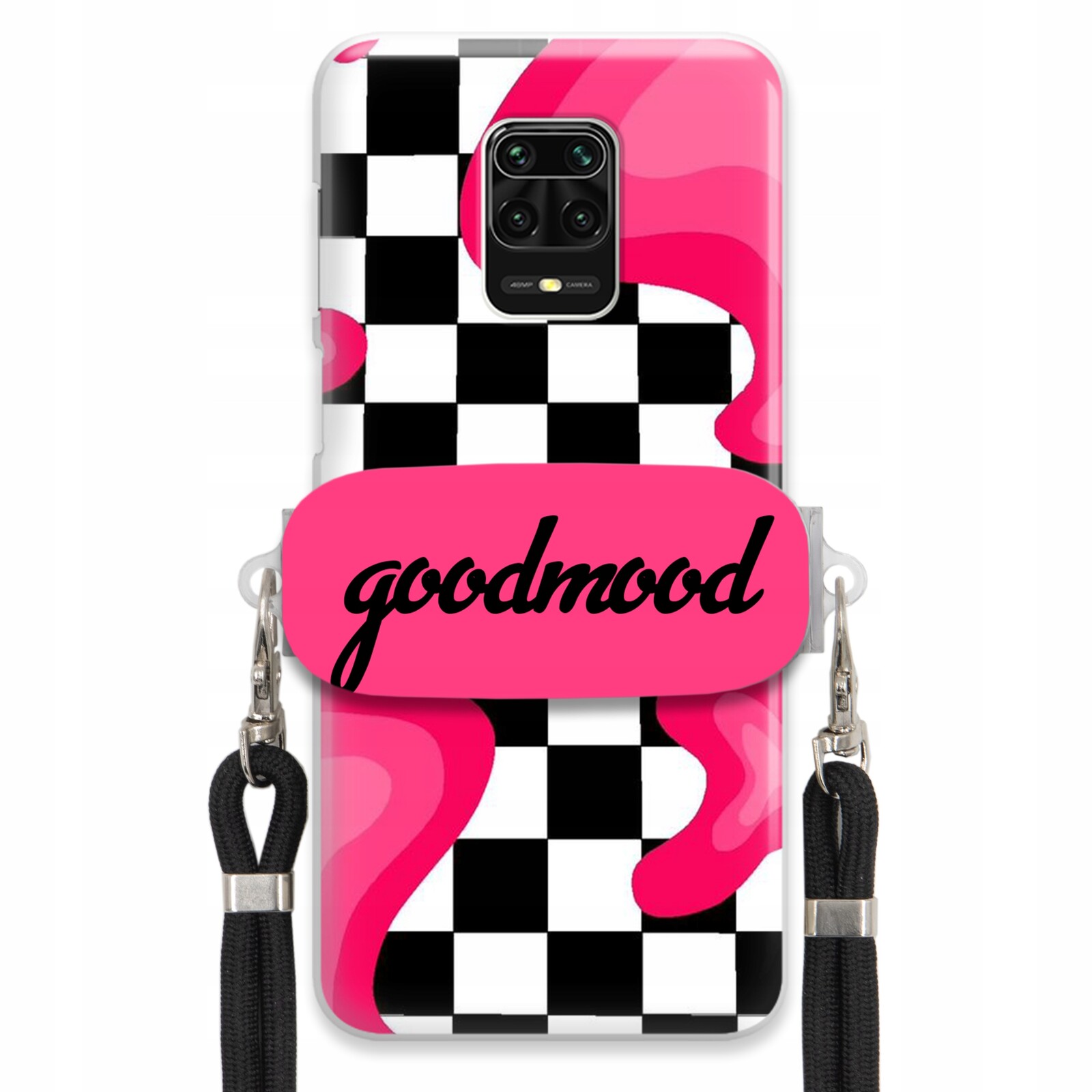 Pouzdro Pro Xiaomi Redmi Note 9 Pro Sada Case Držák Na Vodítko Černá Splash