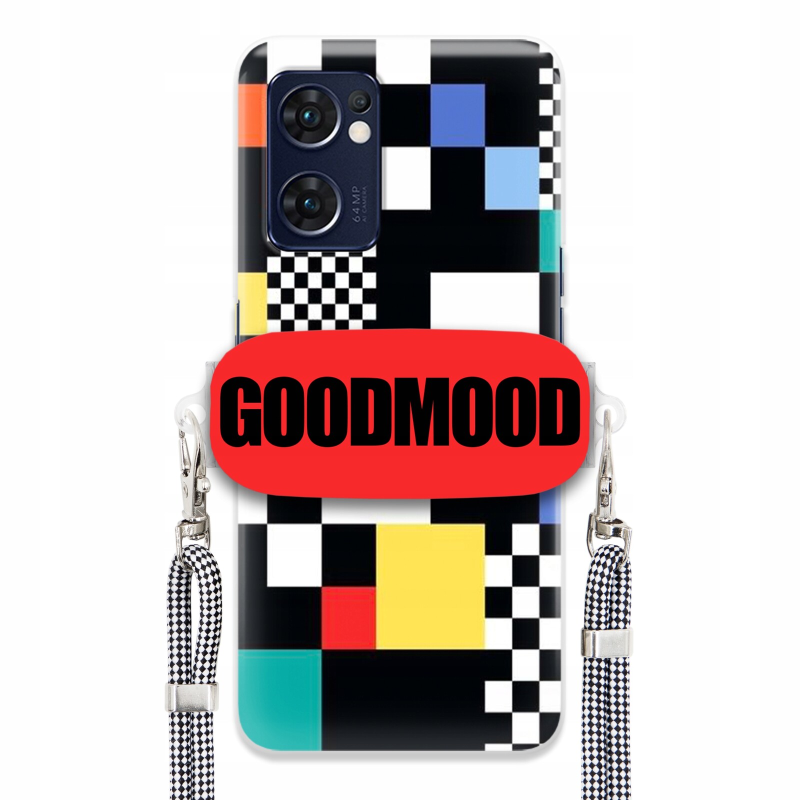 Pouzdro Pro Oppo Reno 7 5G Case Držák Na Vodítko Zebra Telefonu Pixelart MIX Vzorů