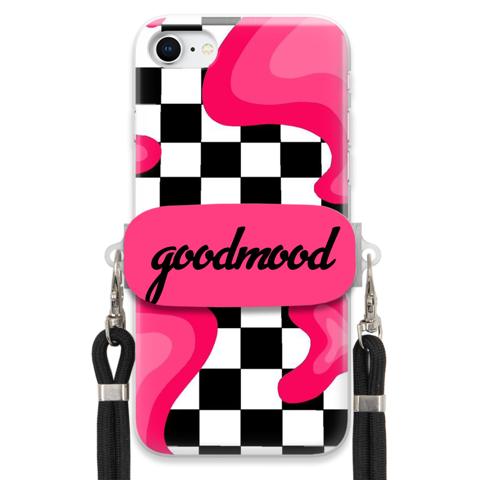 Pouzdro Pro Iphone SE2 Sada Pouzdro Držák Smyčka Černá Pro Dospívající Splash