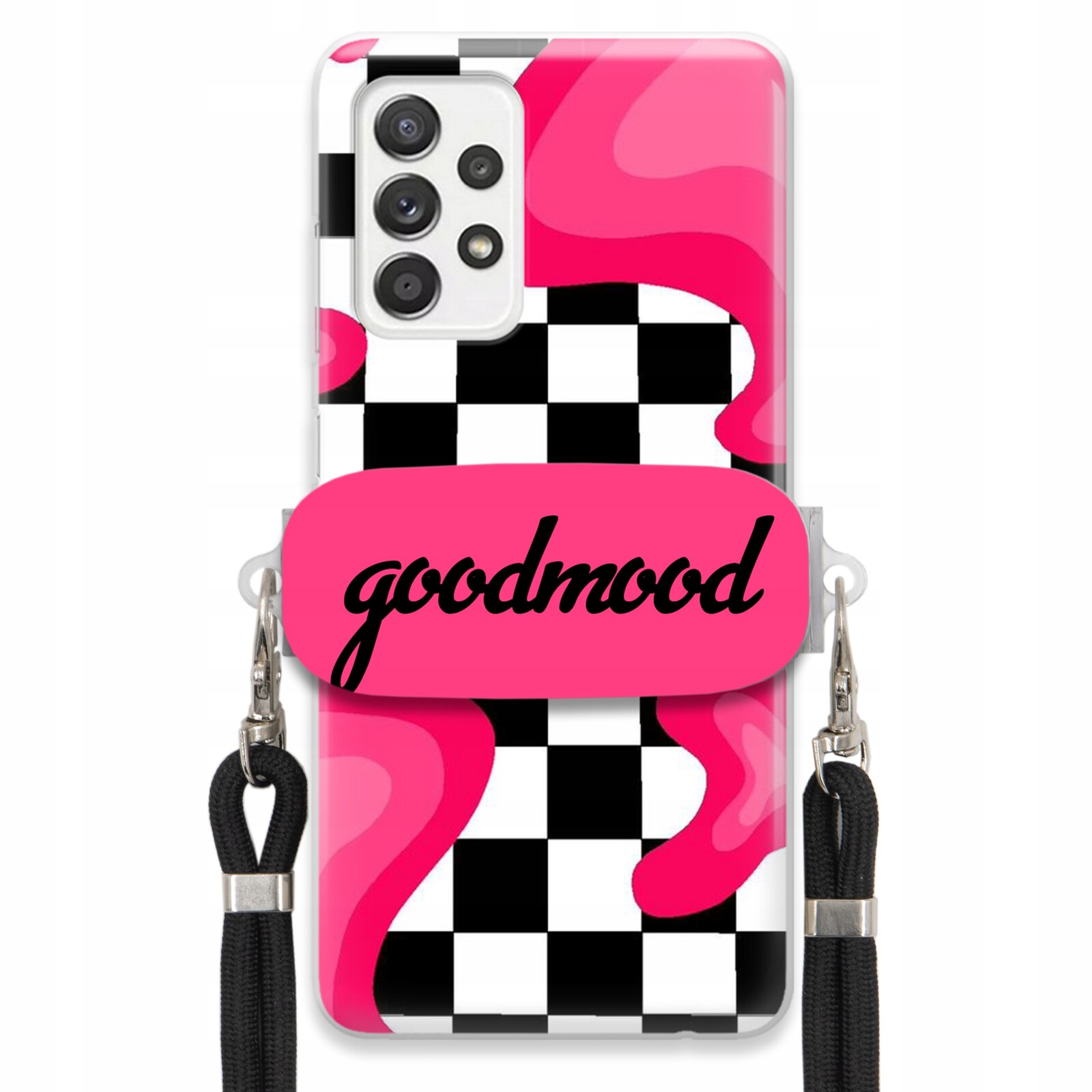 Pouzdro Pro Samsung A52 4G Sada Case Držák Na Vodítko Černá For Teen Splash