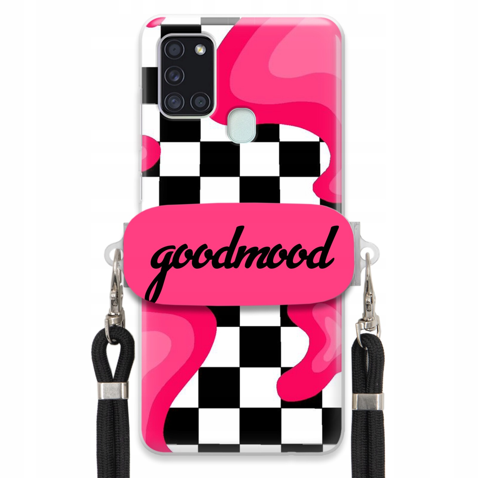 Pouzdro Pro Samsung A21s Sada Case Držák Smyčky Černá Pro Teenagery Splash