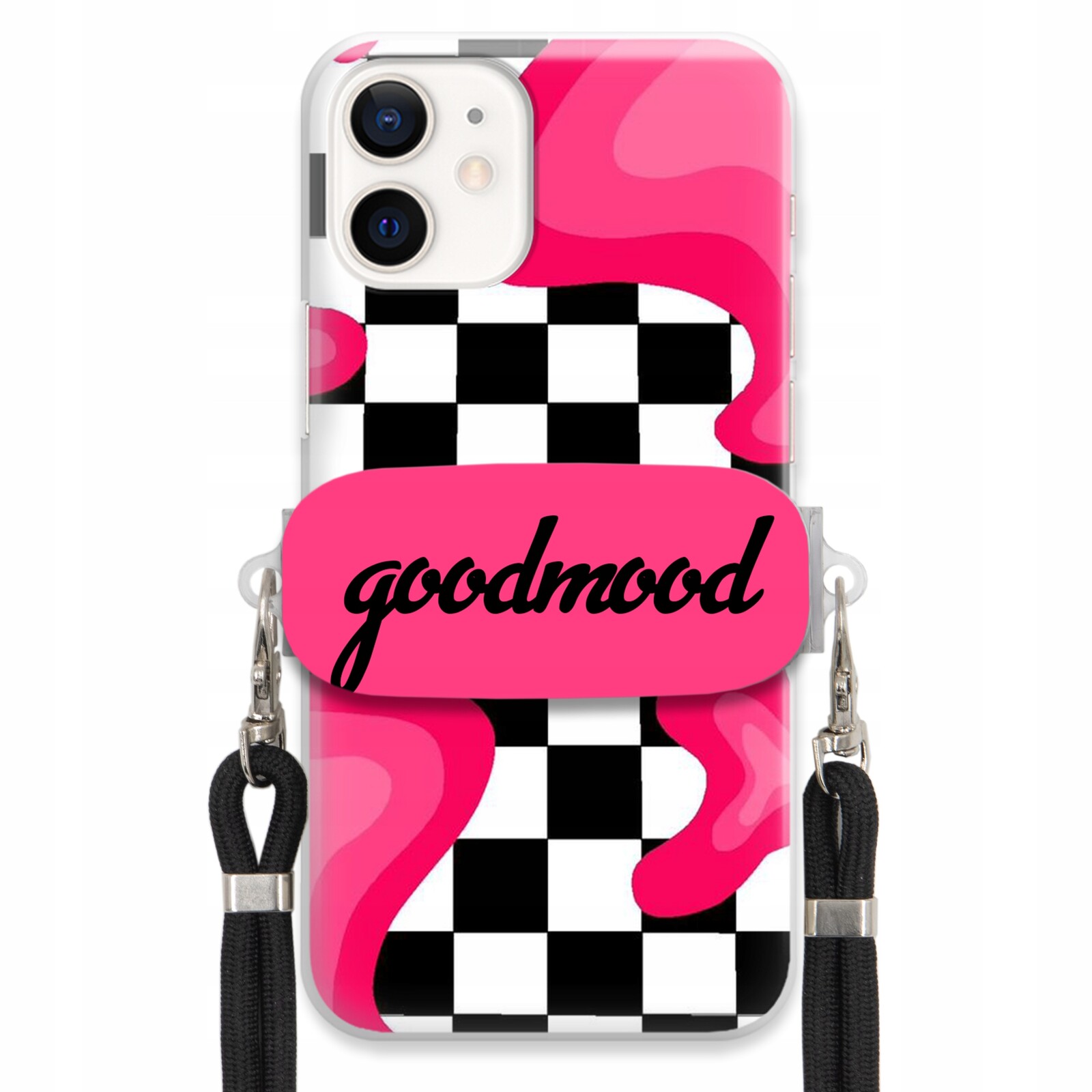 Pouzdro Pro Iphone 12 Mini Set Case Držák Smyčky Černá For Teen Splash