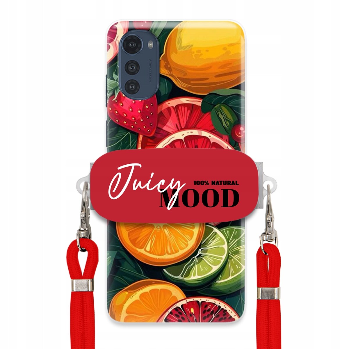 Pouzdro pro Motorola E32s Červené Crossbody vodítko Držák Módní Juice Mood