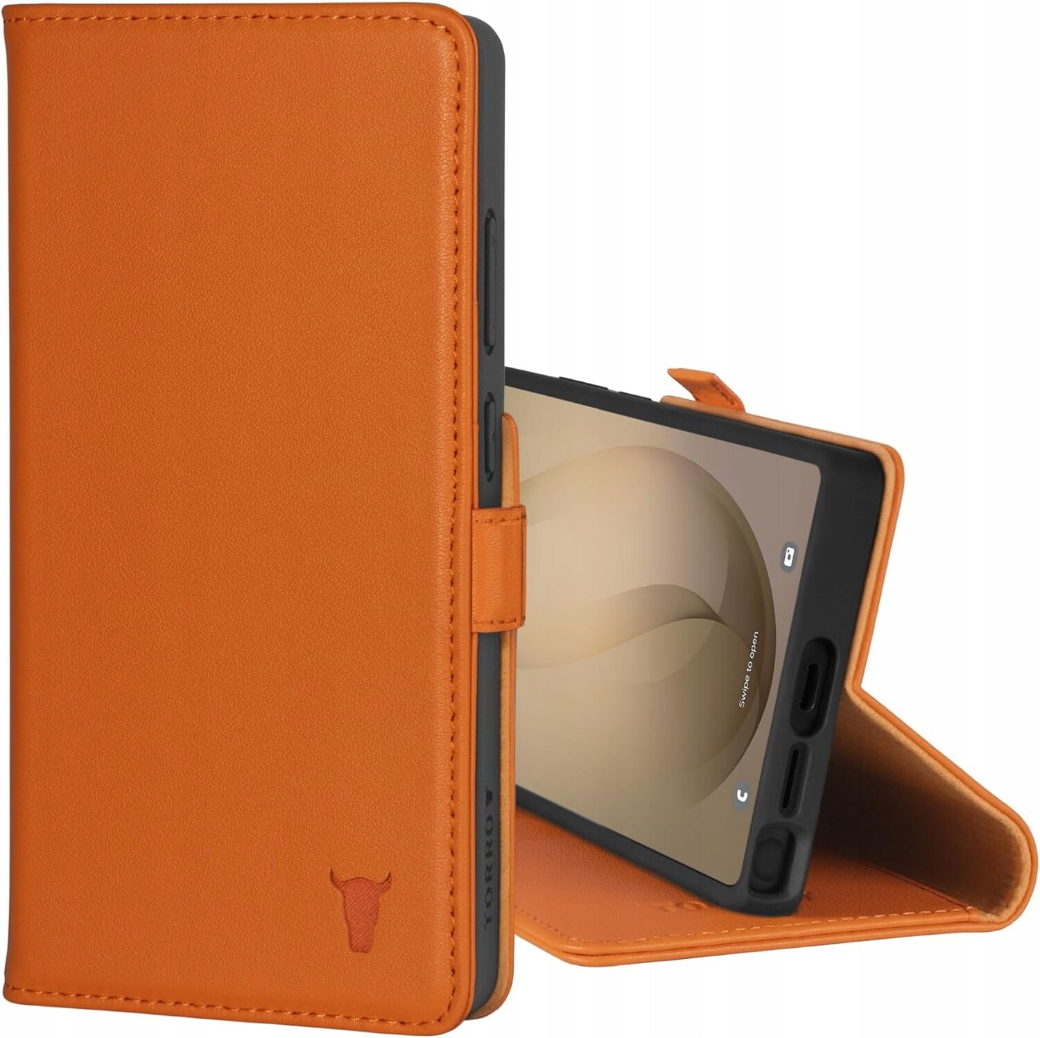 Flipové pouzdro Torro pro Samsung Galaxy S26 Ultra 5G 2026 oranžové
