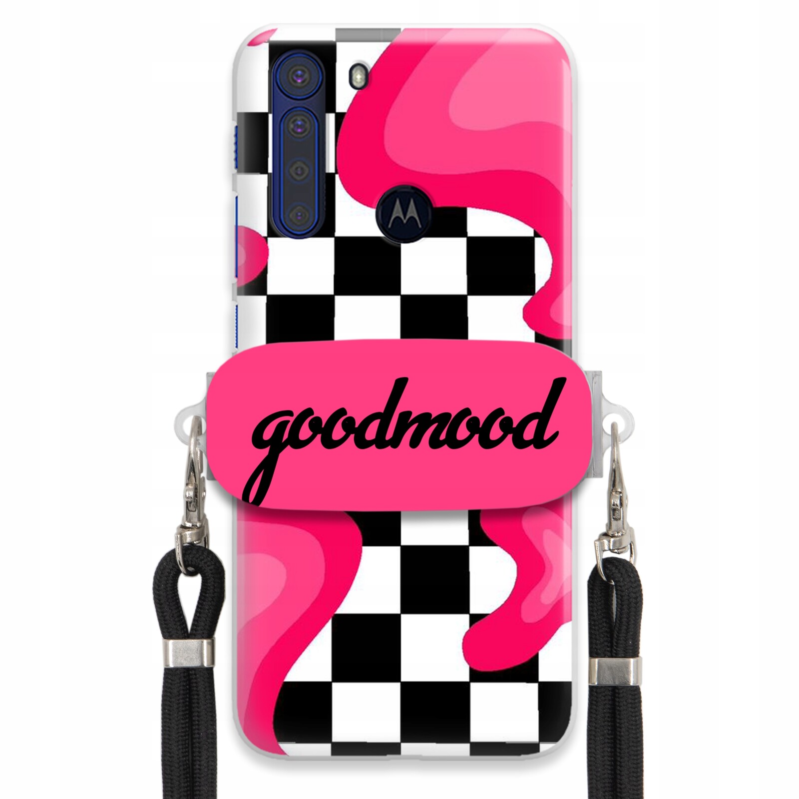 Pouzdro Pro Motorola One Fusion Sada Pouzdro Držák Na Vodítko Černá For Teen Splash