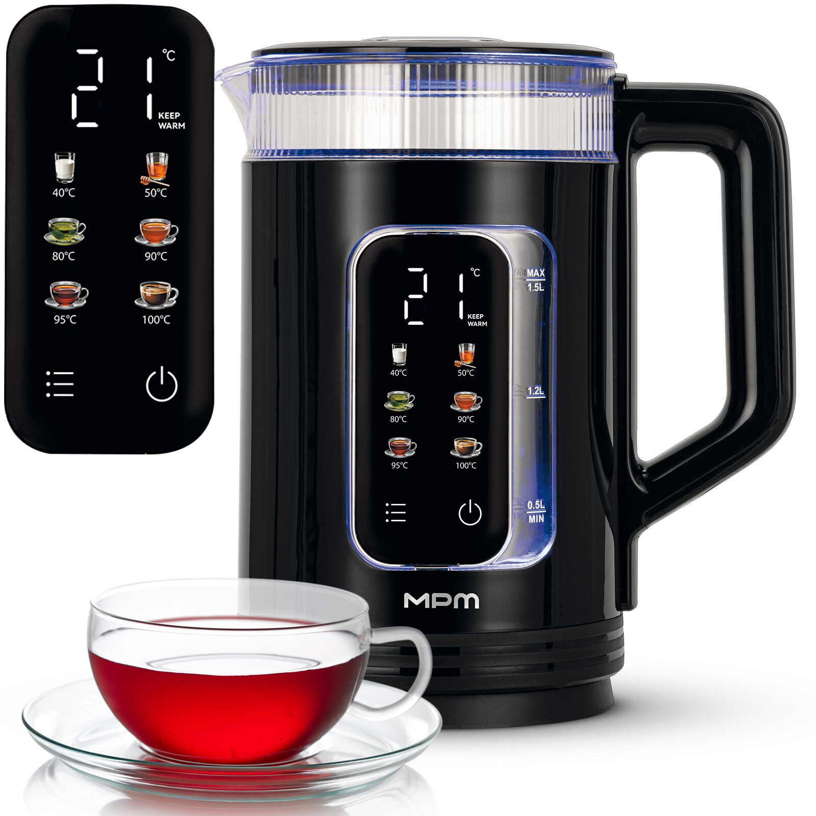 Elektrická varná konvice s regulací teploty Mpm MCZ-135