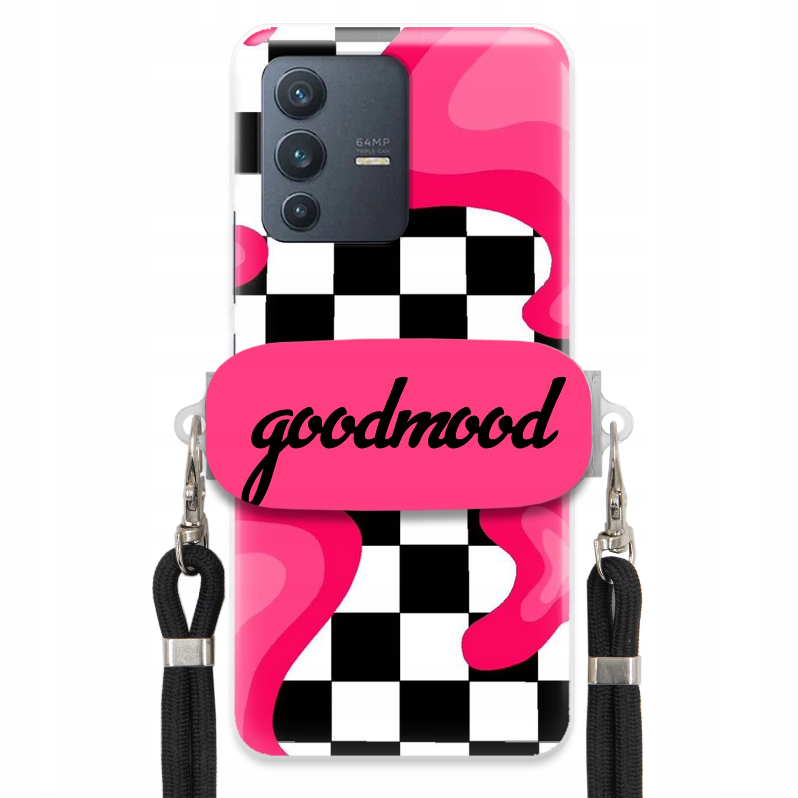 pouzdro na Vivo V23 Set Case Držák Na Vodítko Černý Pro Teenagery Splash