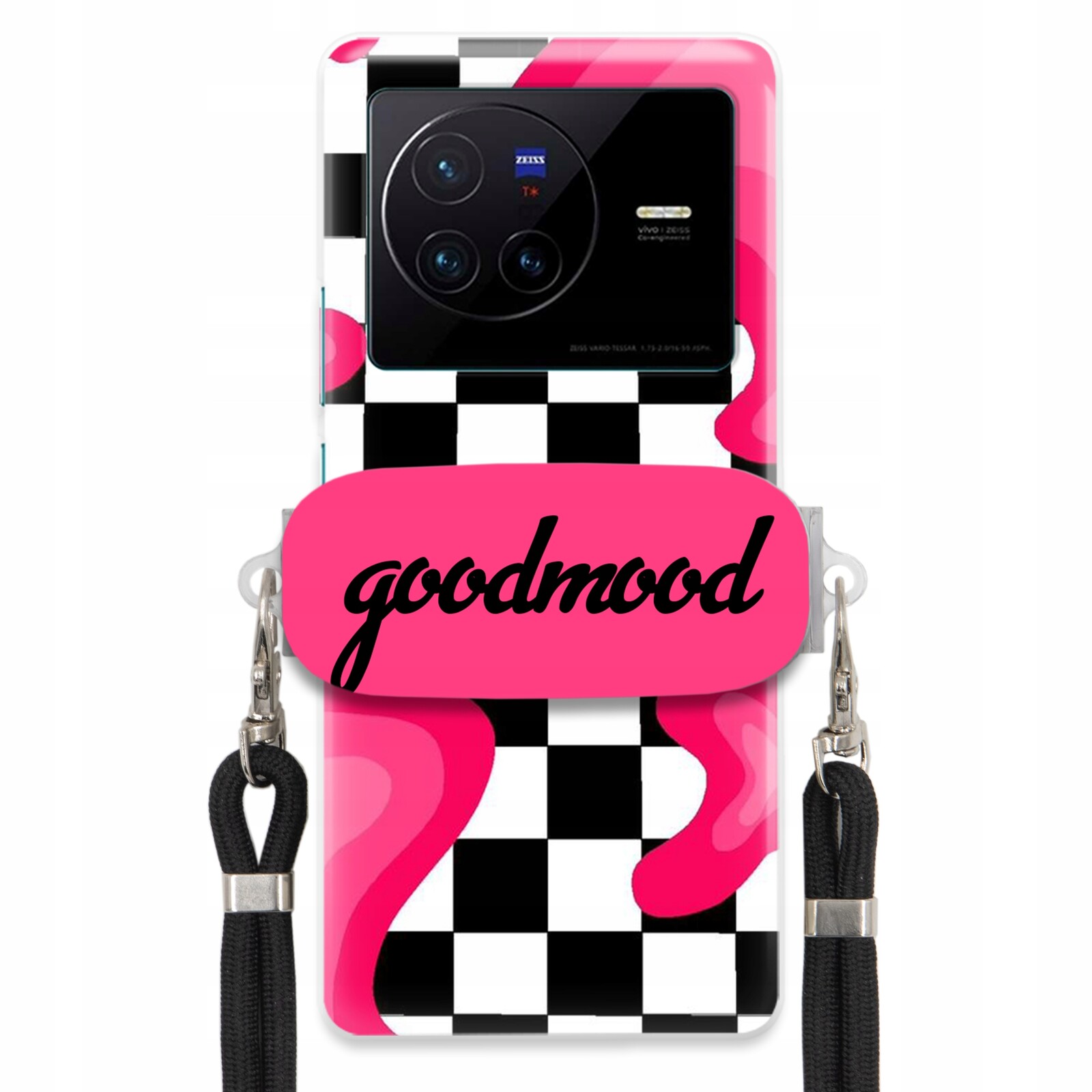 pouzdro na Vivo X80 Set Case Držák Na Vodítko Černý Pro Teenagery Splash