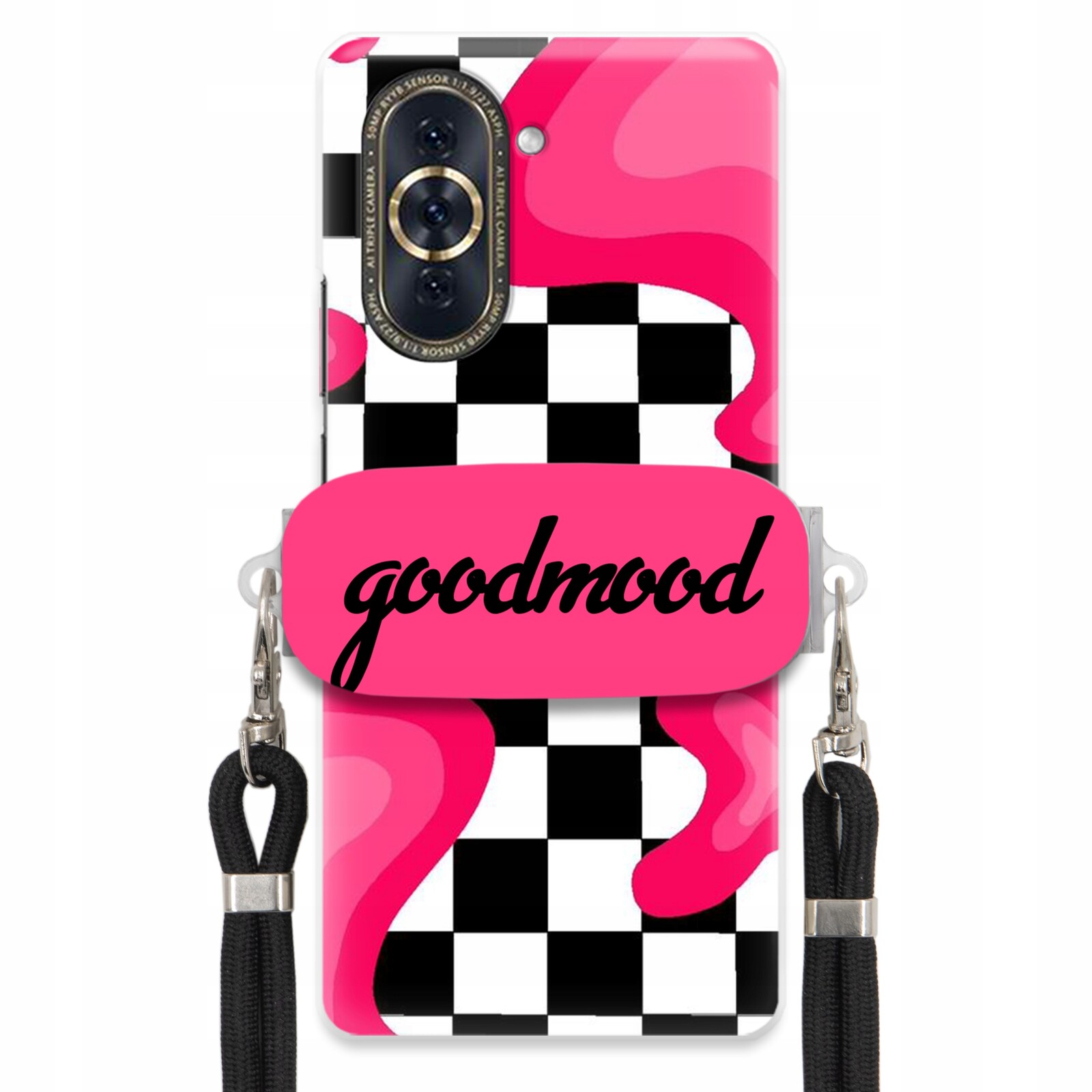 Pouzdro Pro Huawei Nova 10 Sada Case Držák Na Vodítko Černá For Teen Splash