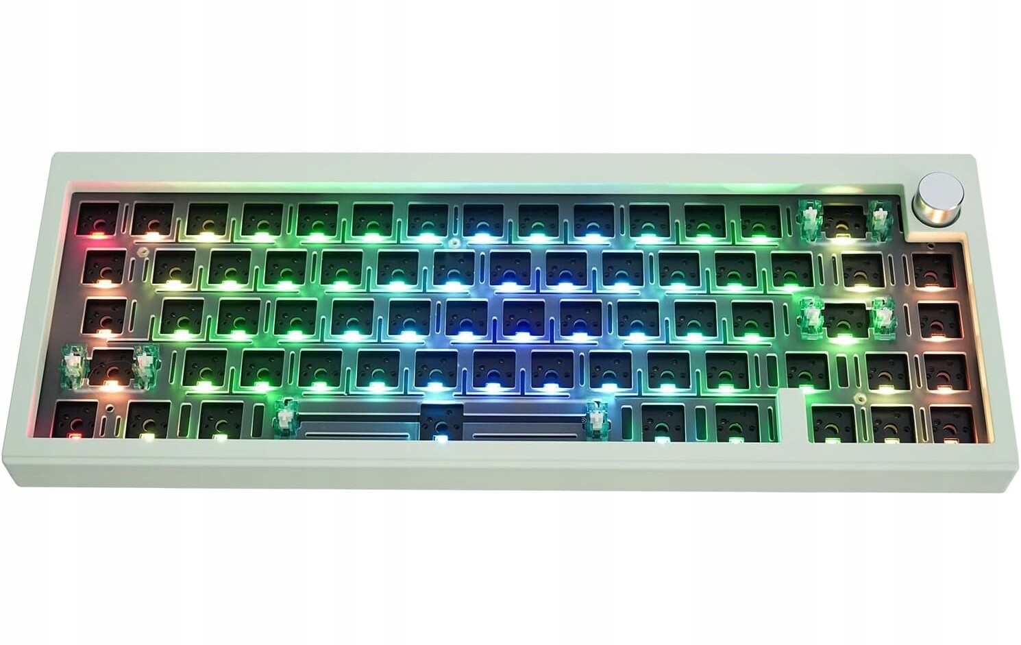 Mechanická klávesnice Cidoo V65 V2 bez kláves s Rgb, zelená